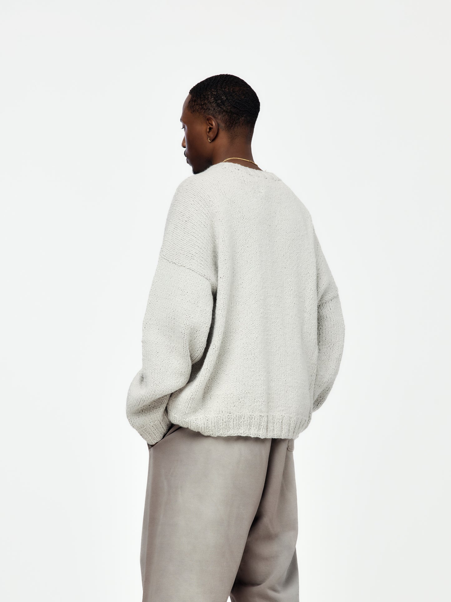 Liz Hand-Knit Sweater (Gray)