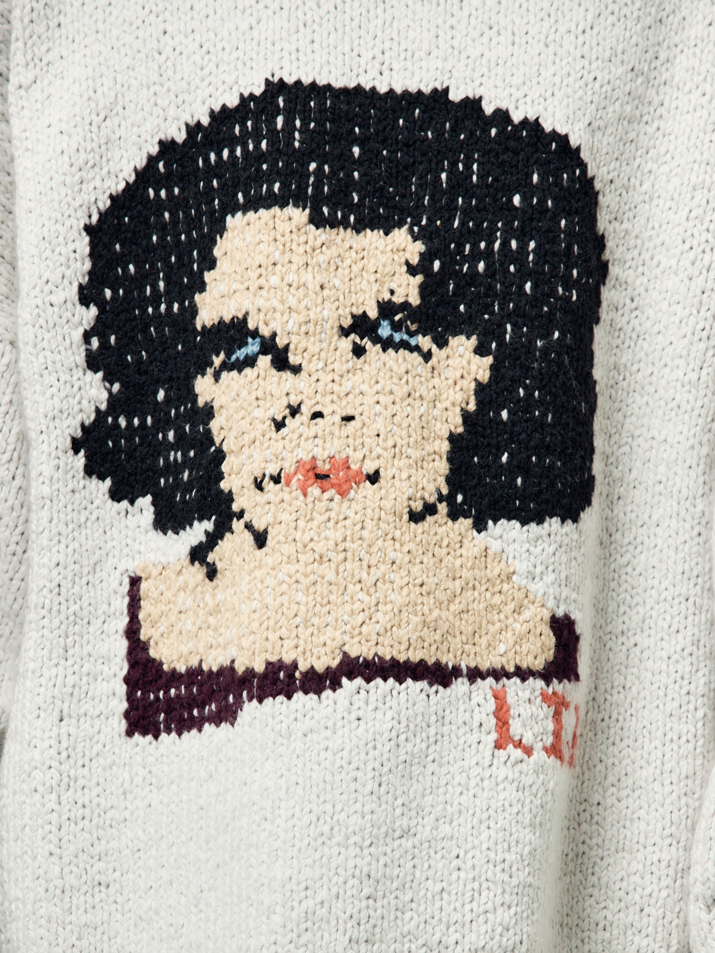 Liz Hand-Knit Sweater (Gray)