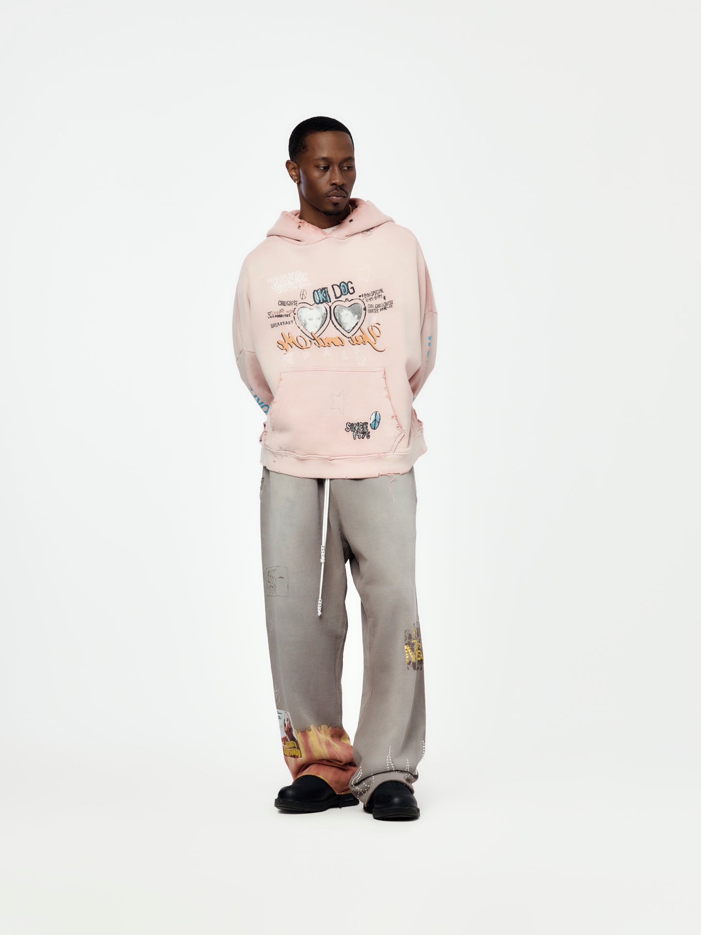 Oki Dog Hooded Sweatshirt (Pink)