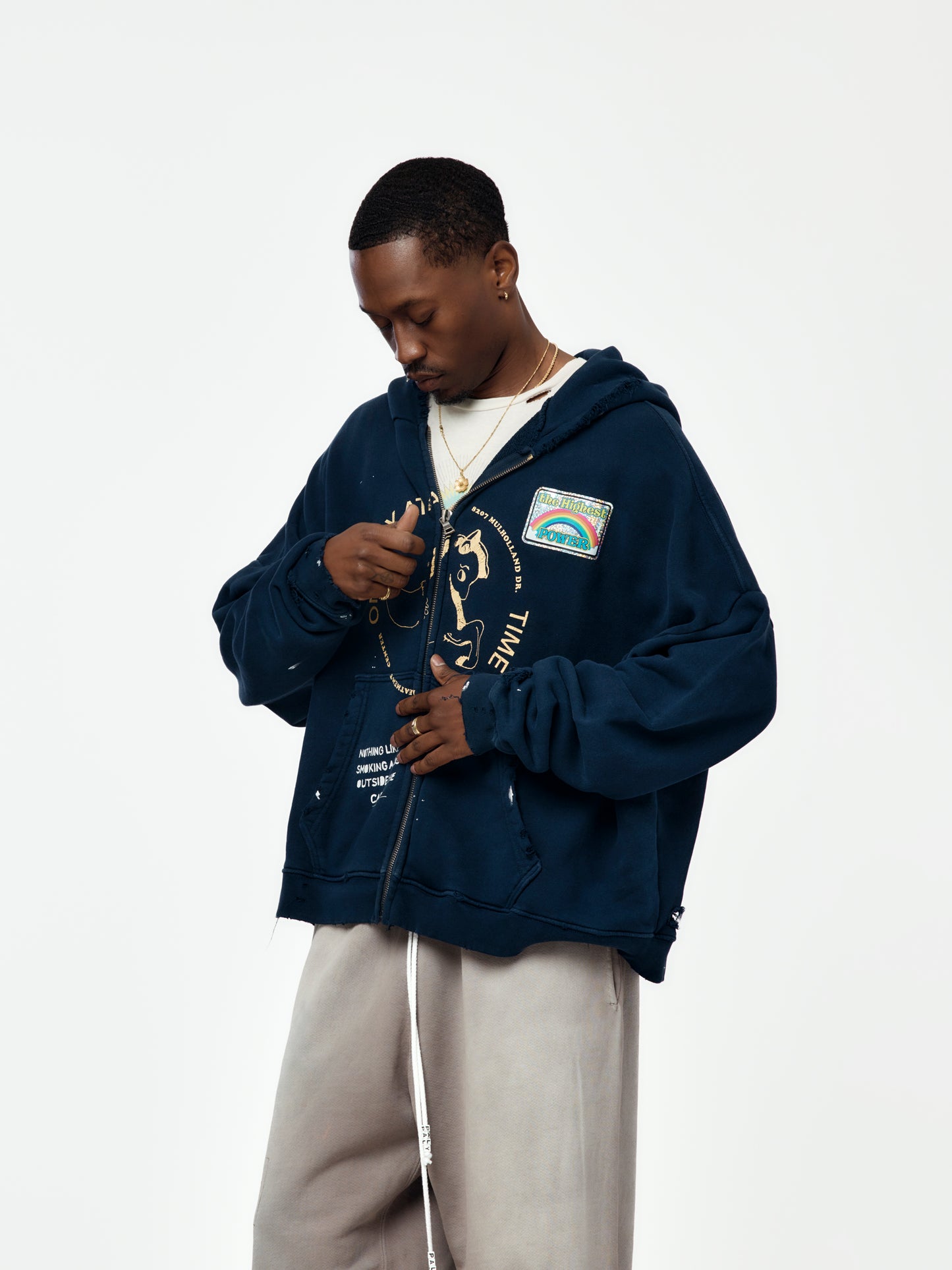 Treatment Center Zip Hooded Sweatshirt (Navy)