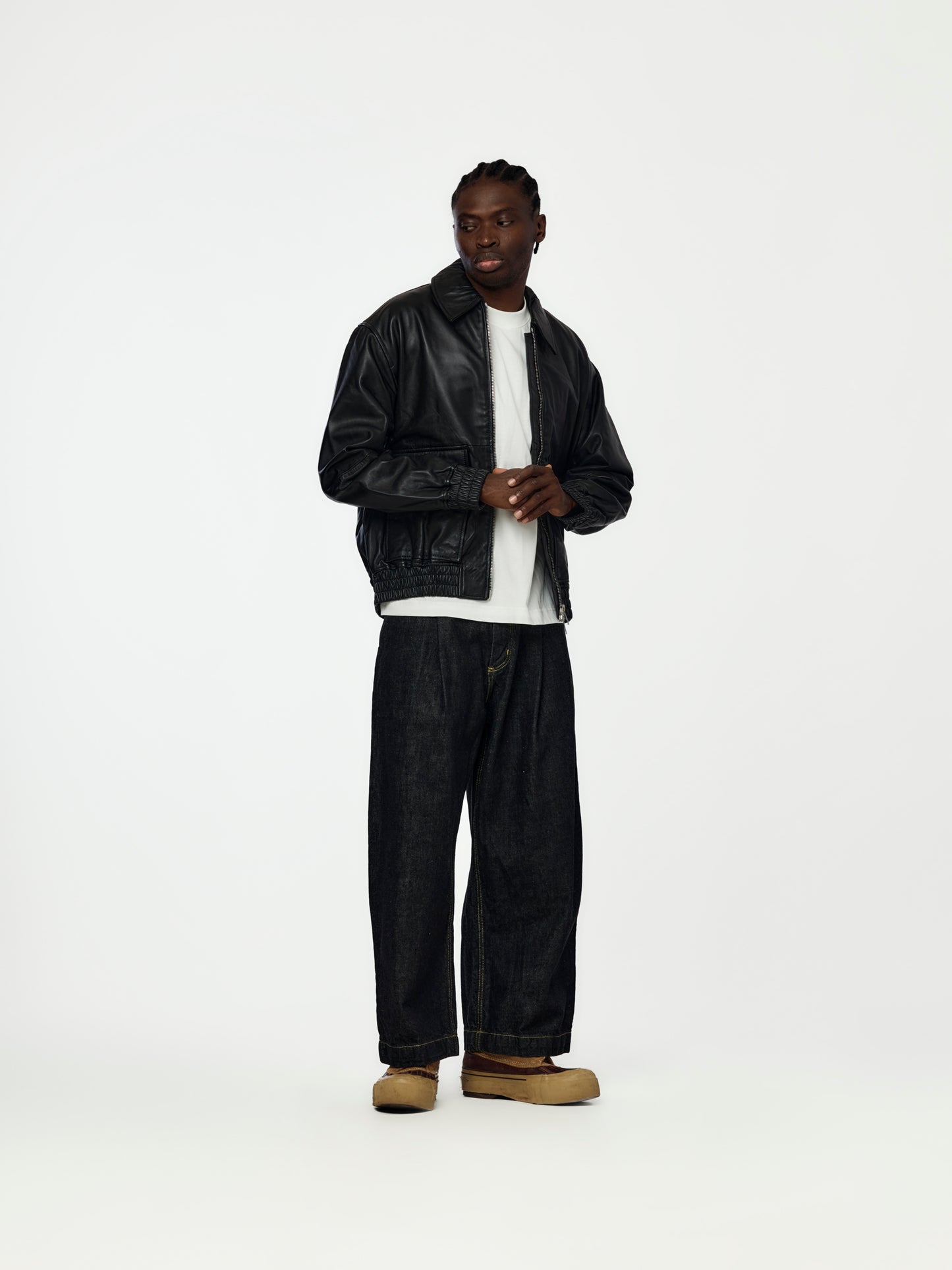 Piston Leather Bomber (Black)