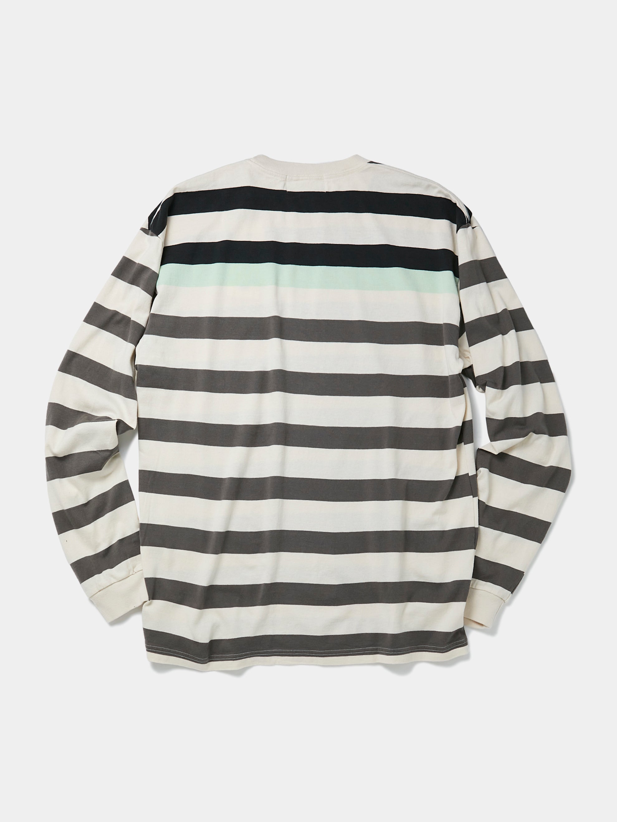Multi Striped L/S Tee (Ivory/Green)