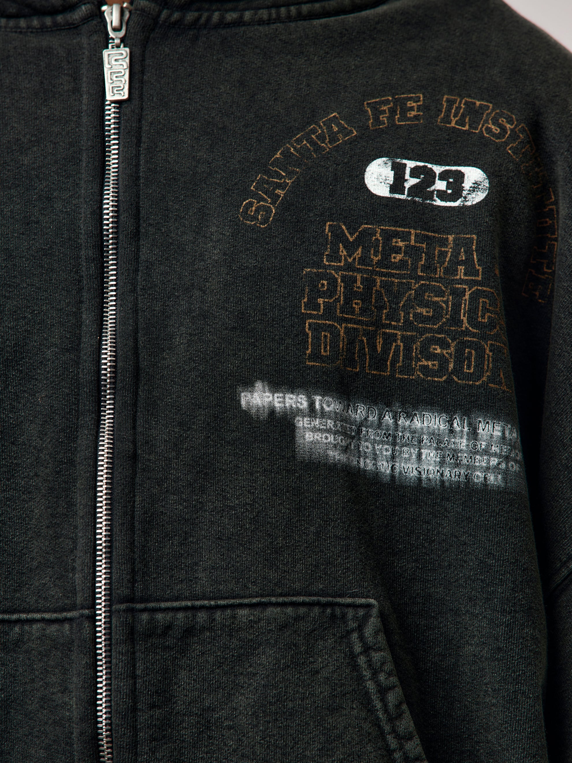 RRR123 SF Institute CVA Zip Hoodie (Black) - UNION LOS ANGELES