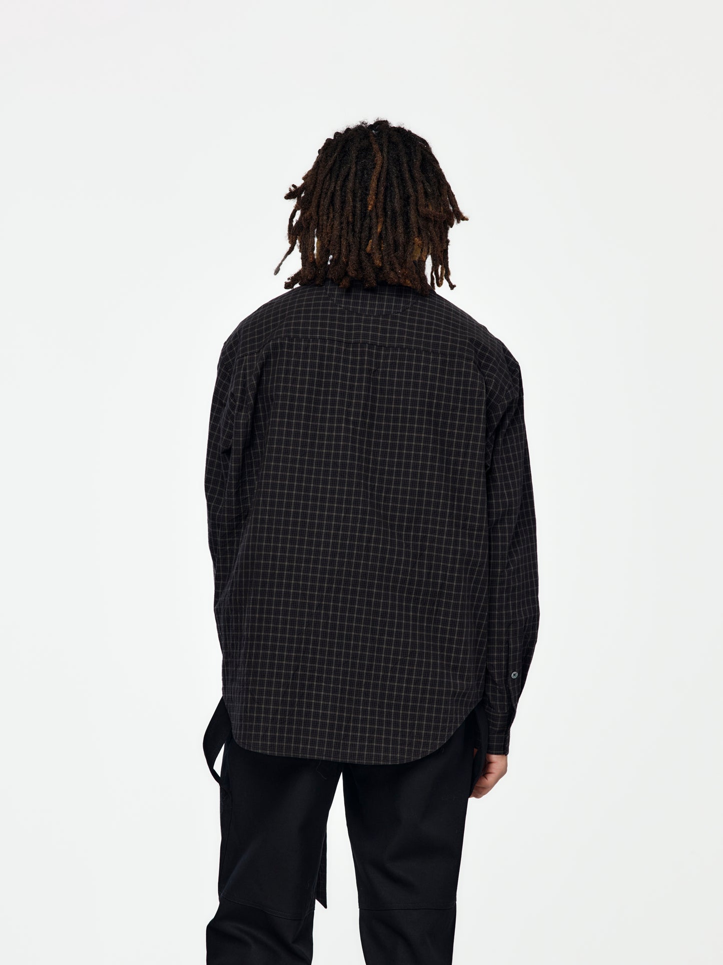 Banker Shirt (Black Plaid)