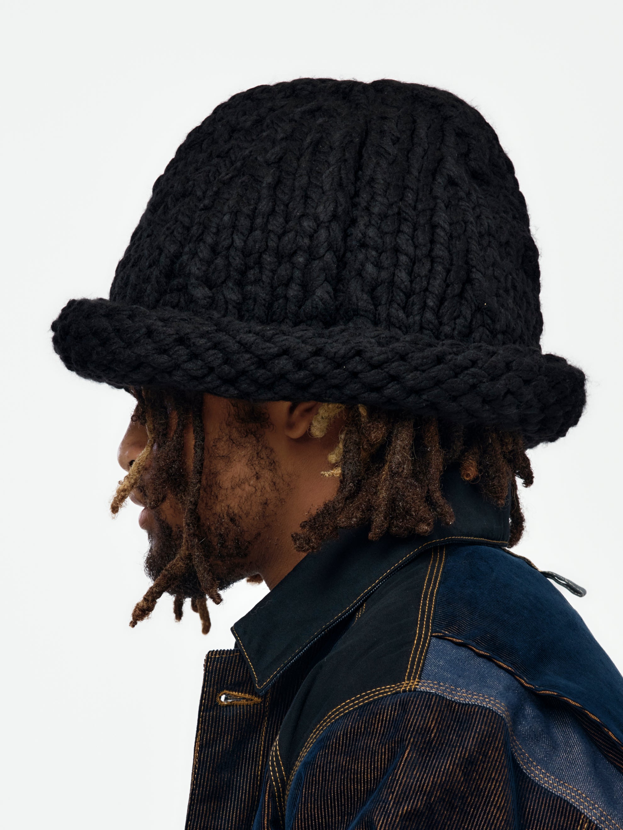 Nicholas Daley HAND KNITTED REBEL HAT (BLACK) - UNION LOS ANGELES