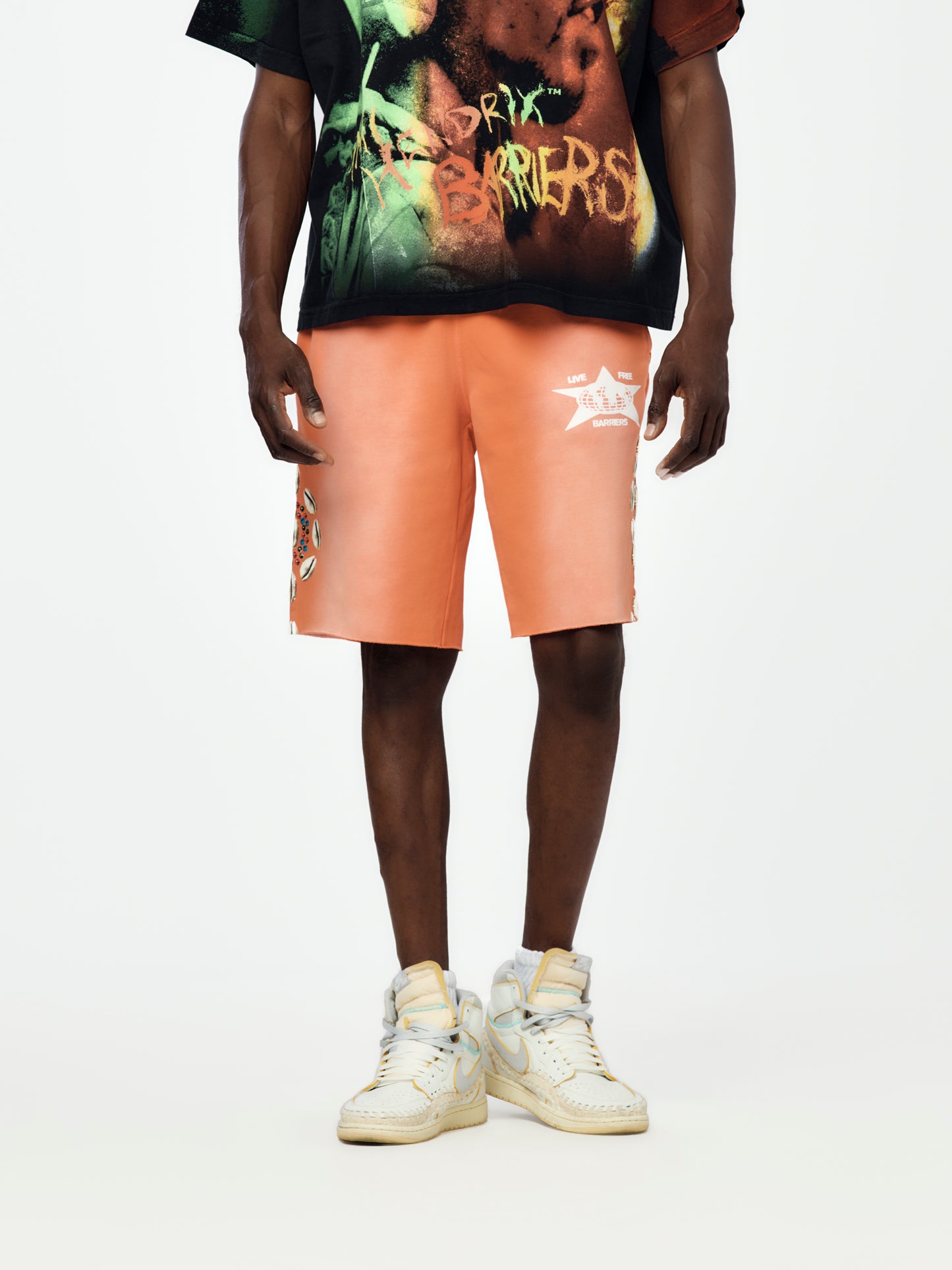 COWRIE SHELL SWEATSHORT (ORANGE)