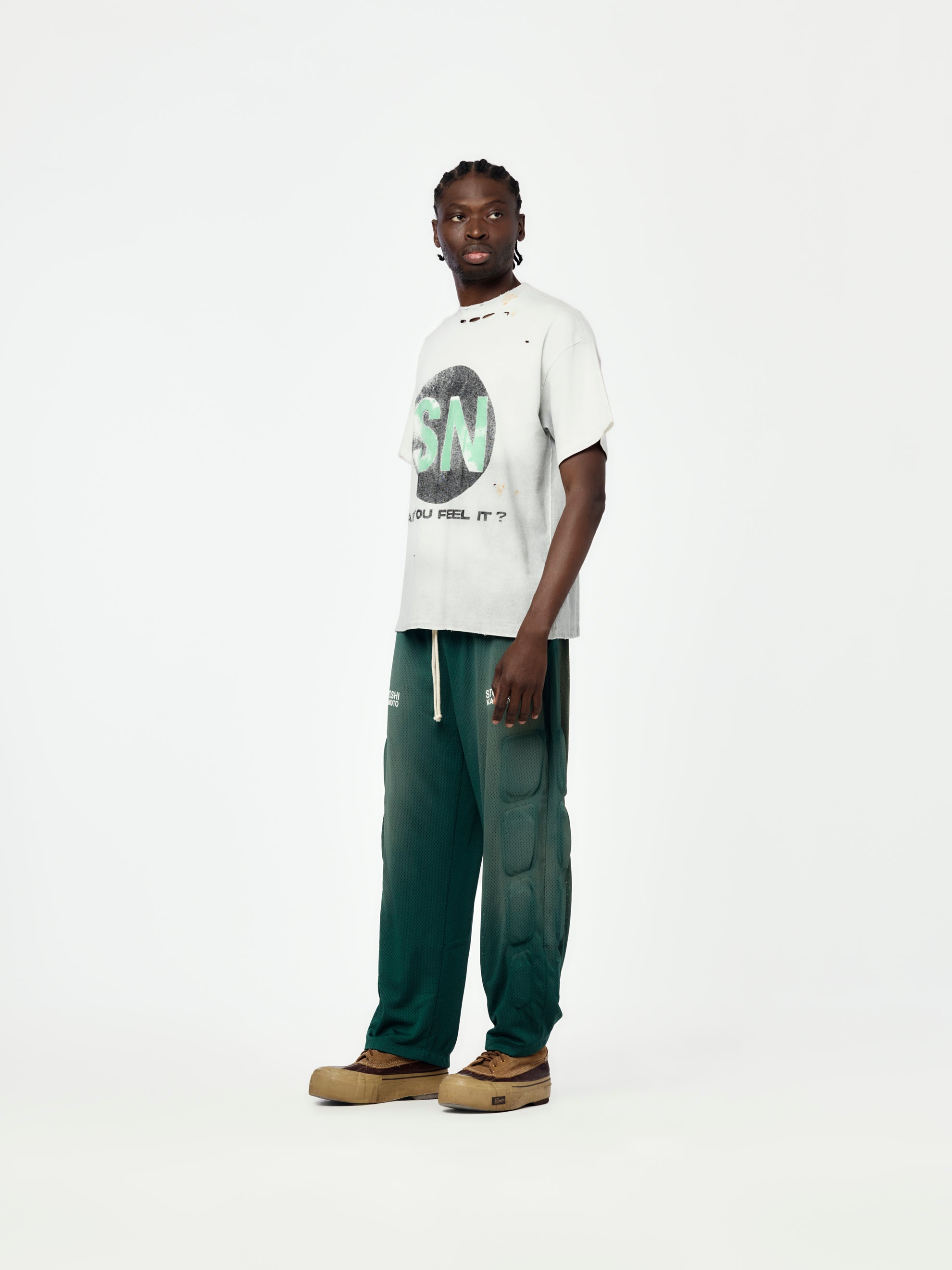 Satoshi Nakamoto Mesh Moto Lounge Pant (Green) - UNION LOS ANGELES