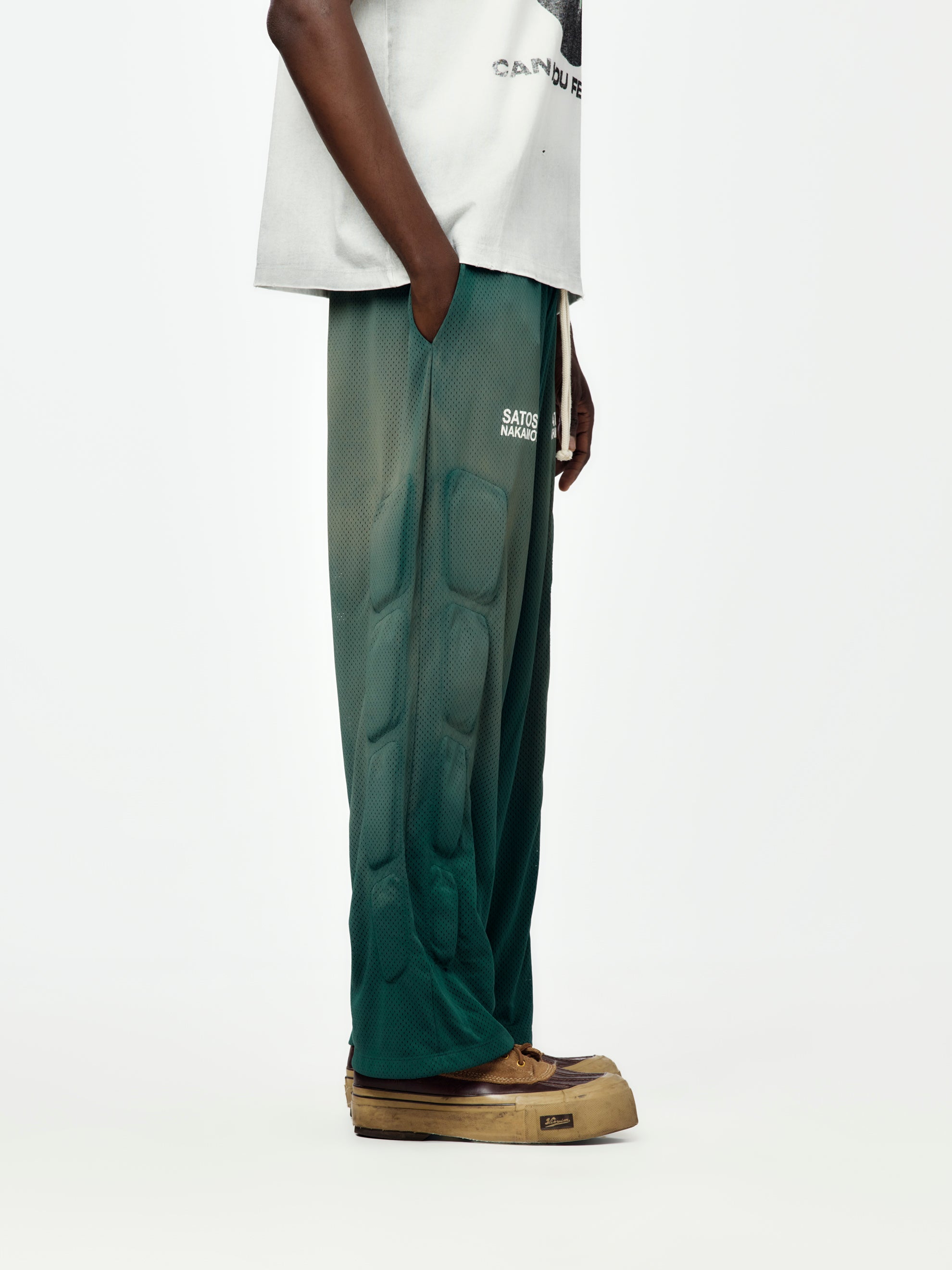 Satoshi Nakamoto Mesh Moto Lounge Pant (Green) - UNION LOS ANGELES