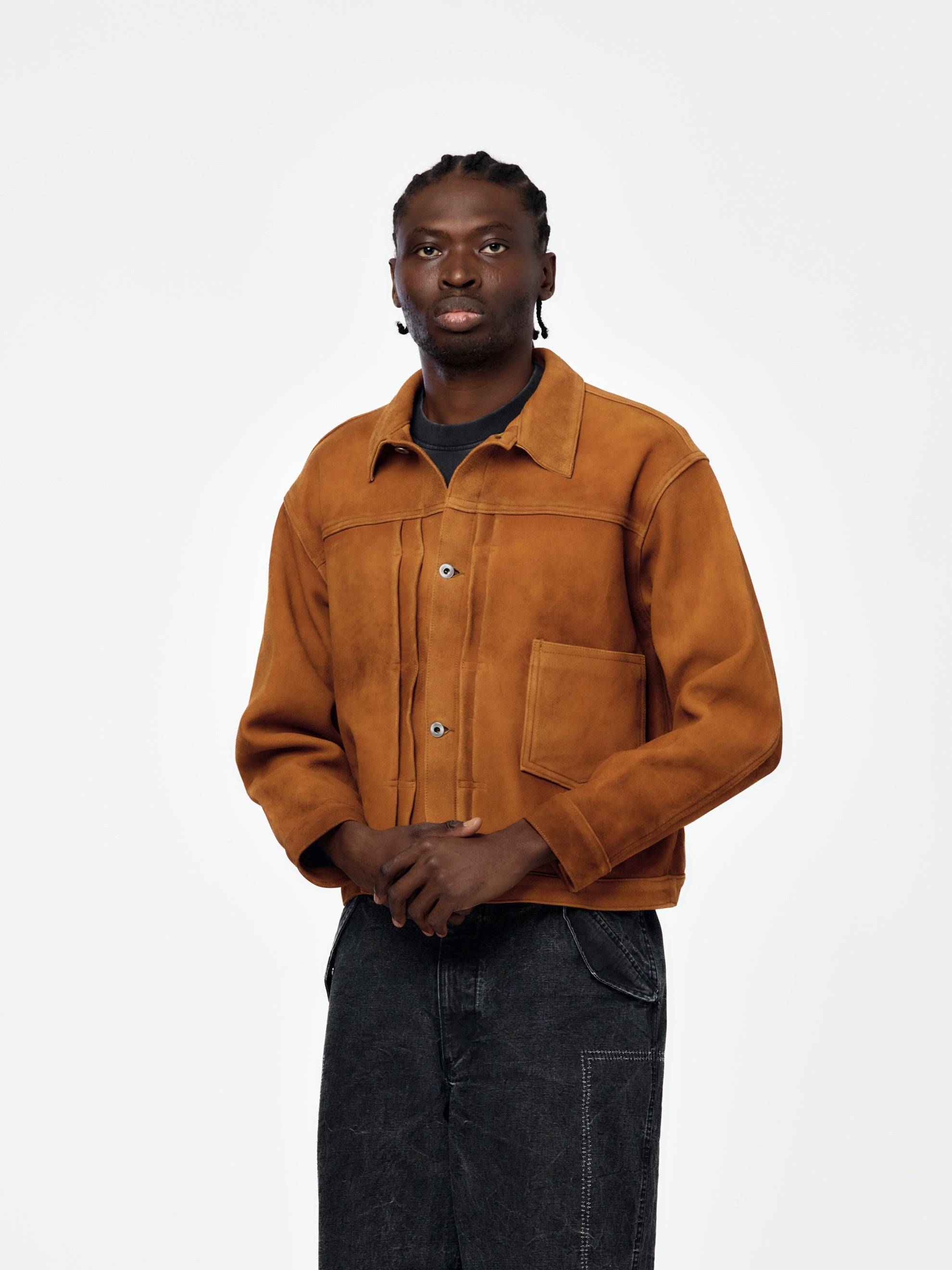 A.PRESSE Vintage Suede Leather No.213 Jacket (Camel) - UNION LOS