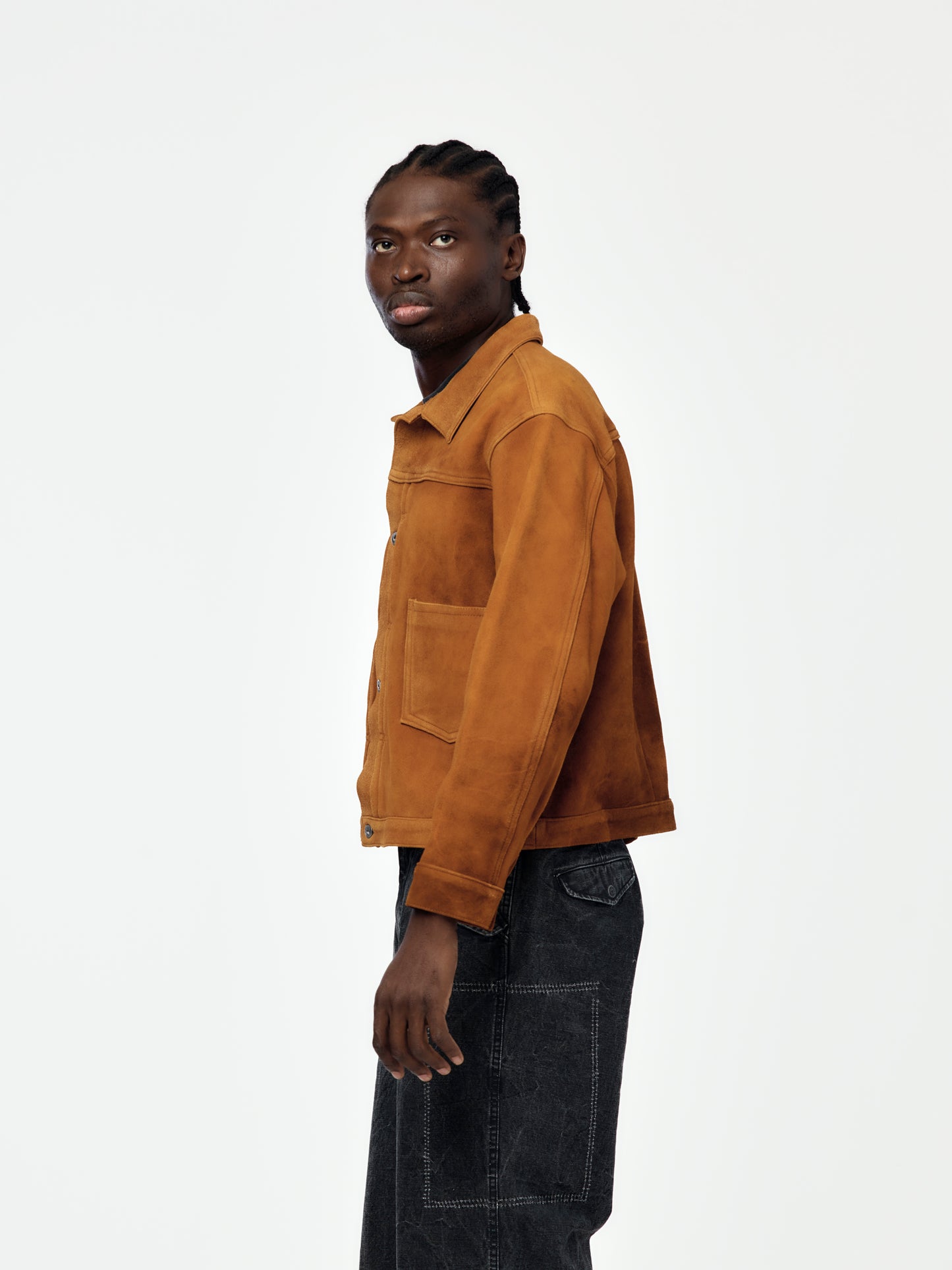 Vintage Suede Leather No.213 Jacket (Camel)