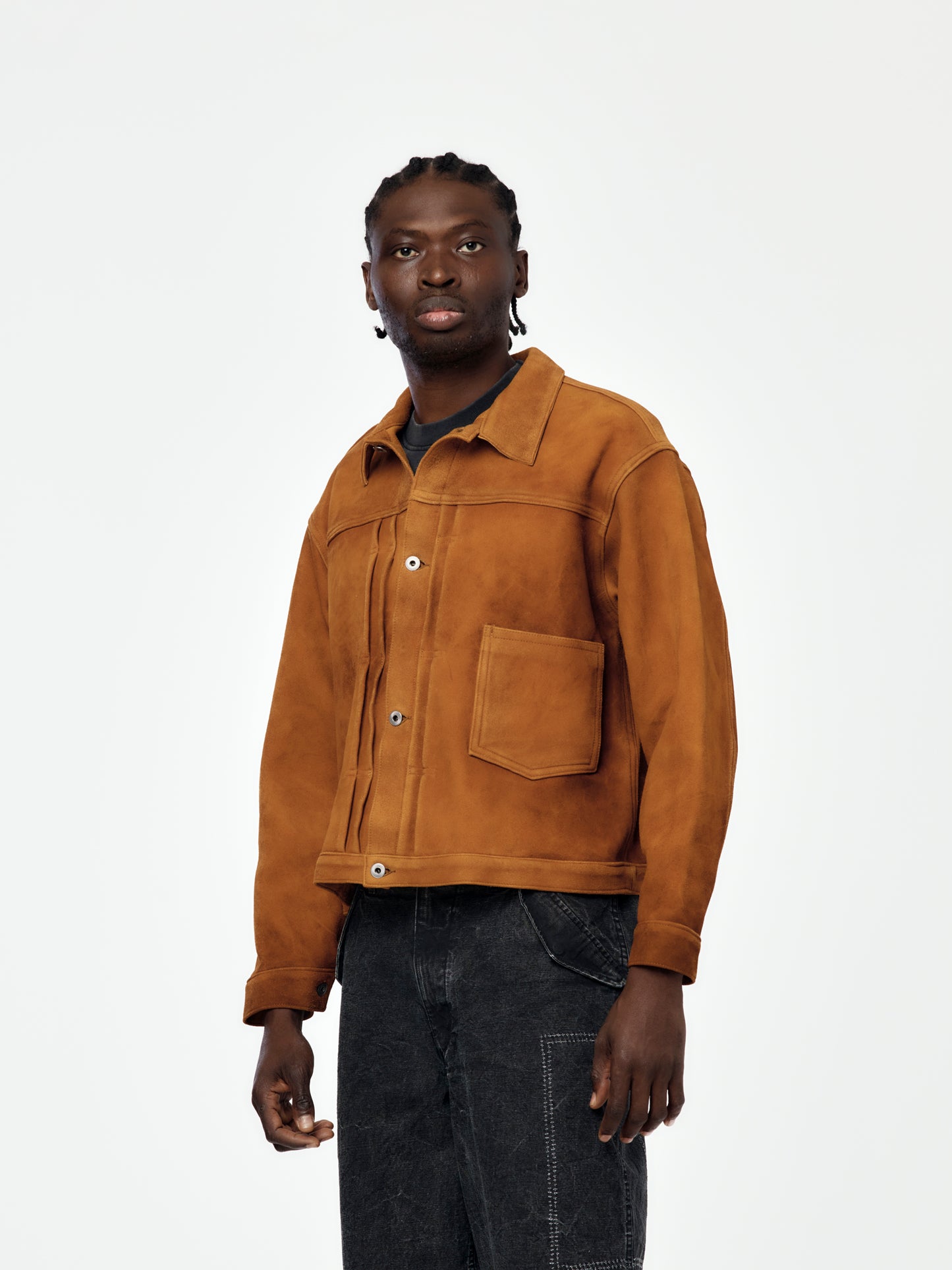 Vintage Suede Leather No.213 Jacket (Camel)