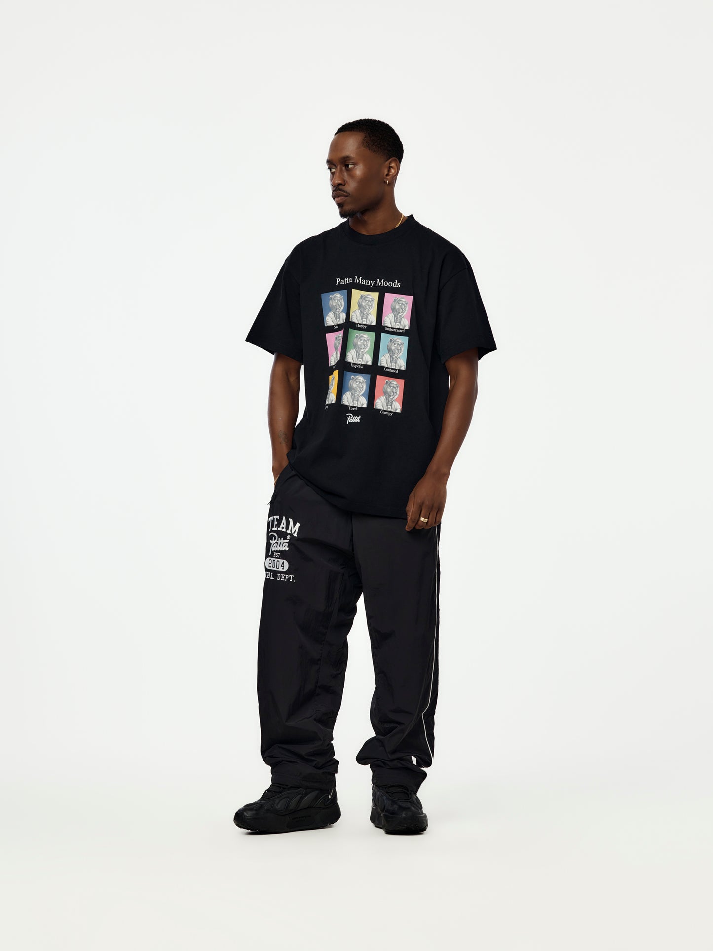 Patta Athletic Nylon Track Pants (Black)