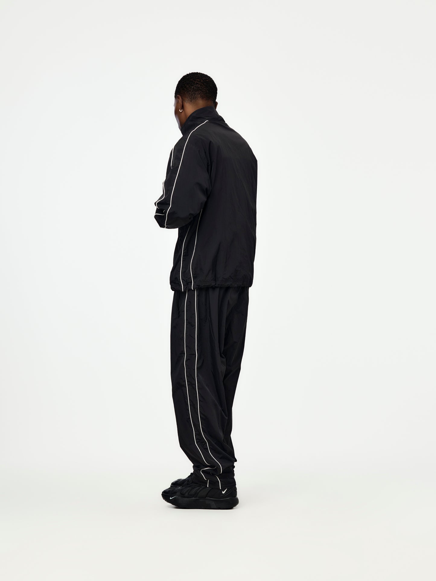 Patta Athletic Nylon Track Jacket (Black)