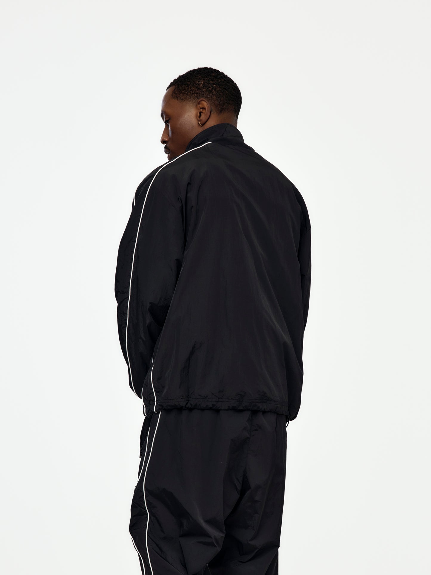 Patta Athletic Nylon Track Jacket (Black)