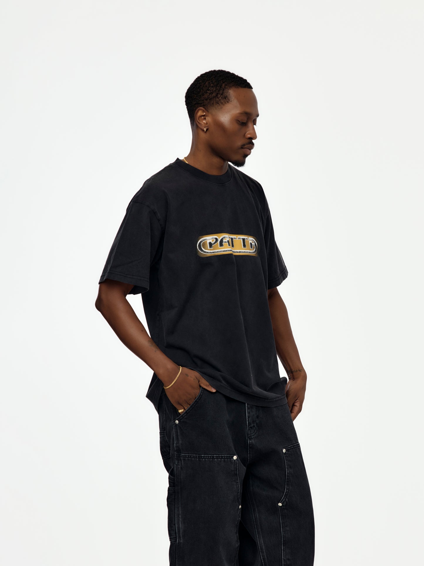 Patta Gilded Acid Washed T-Shirt (Black)