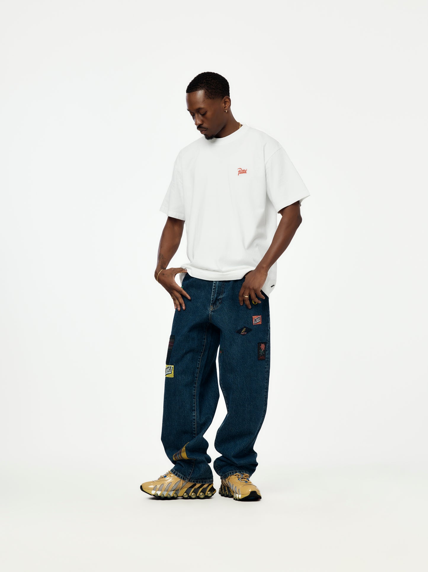 Patta Whole Lotta Labels Denim Pants (Light Blue Denim)