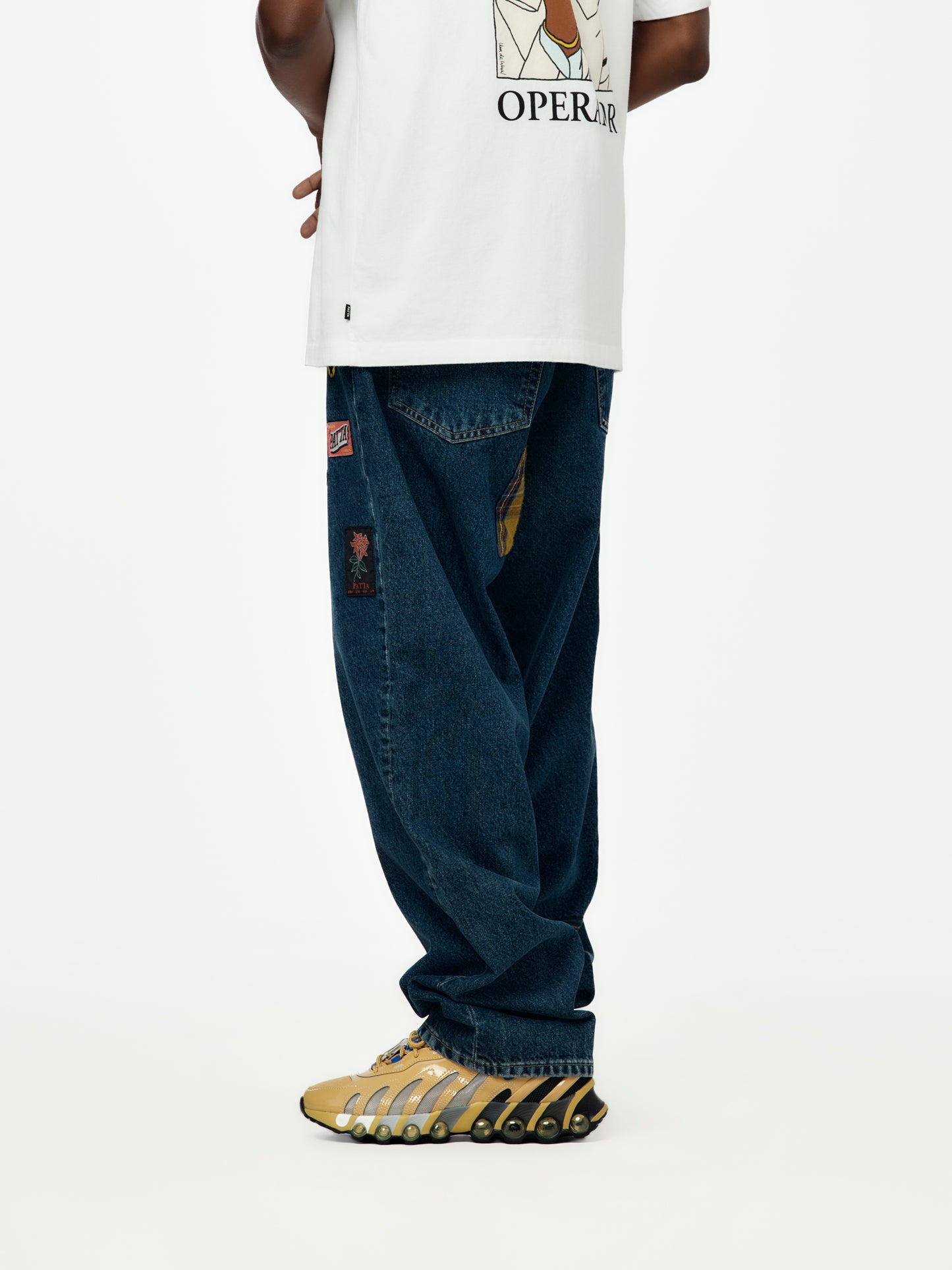 Patta Whole Lotta Labels Denim Pants (Light Blue Denim)