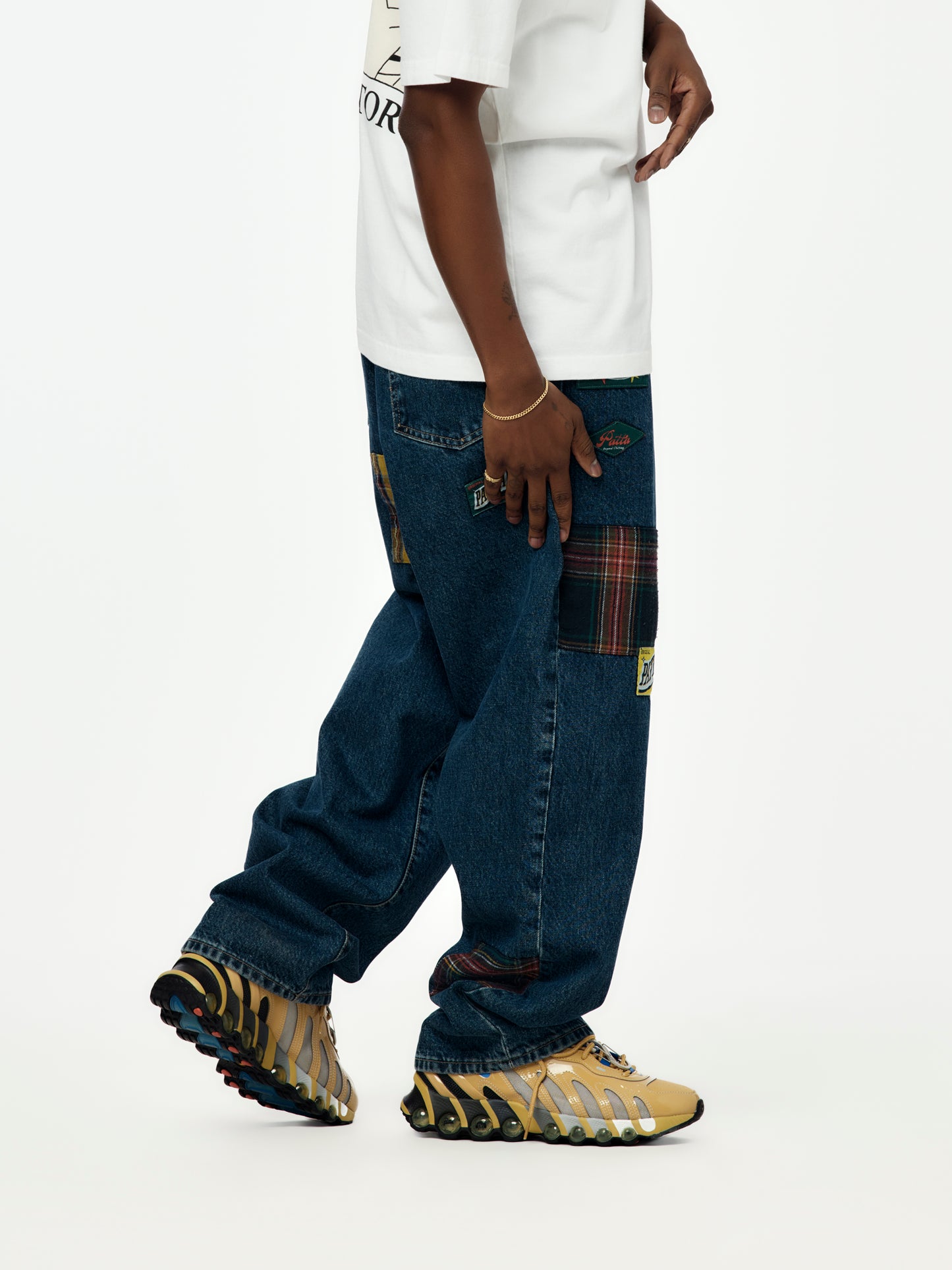 Patta Whole Lotta Labels Denim Pants (Light Blue Denim)