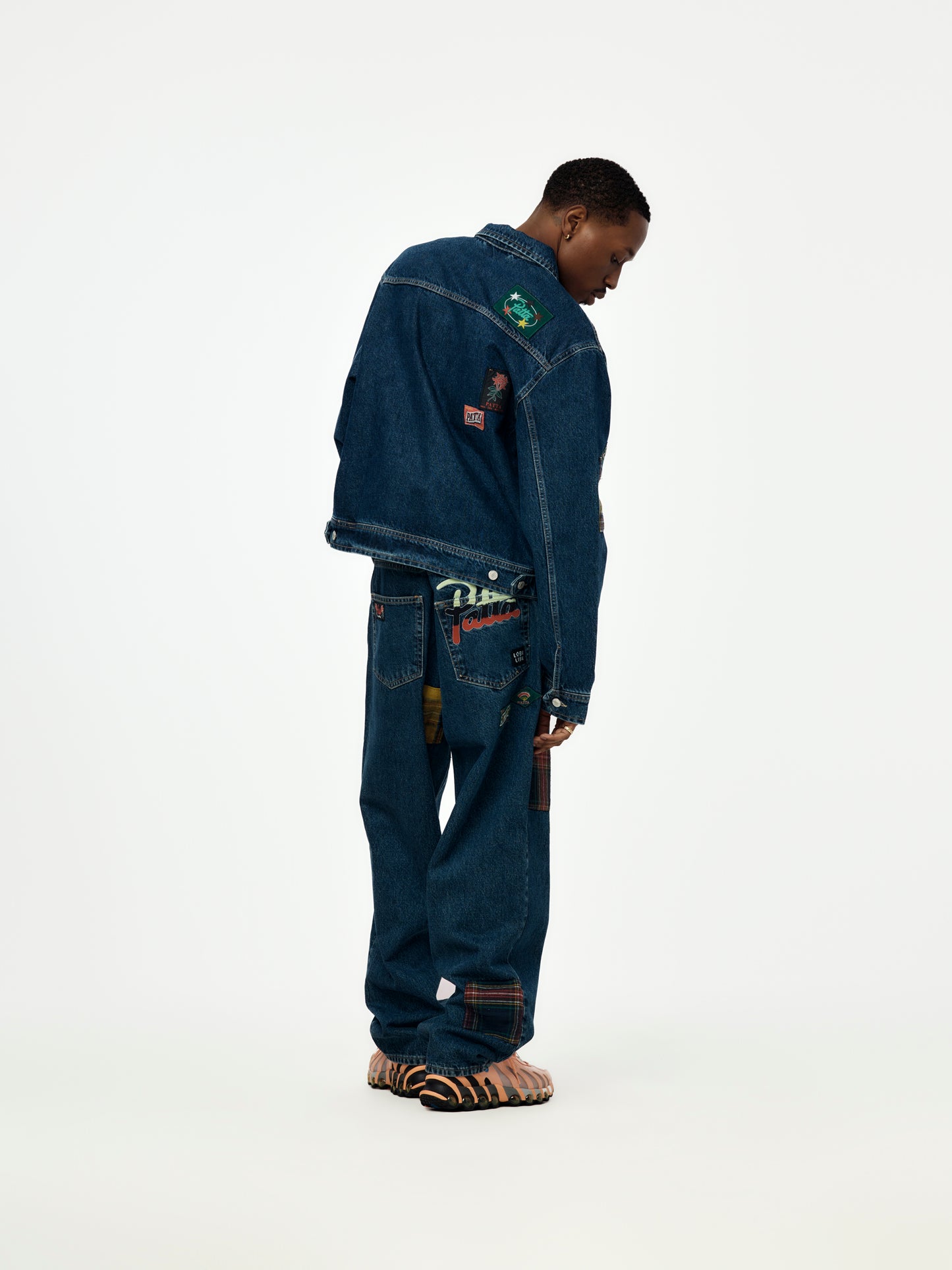 Patta Whole Lotta Labels Denim Jacket (Light Blue Denim)