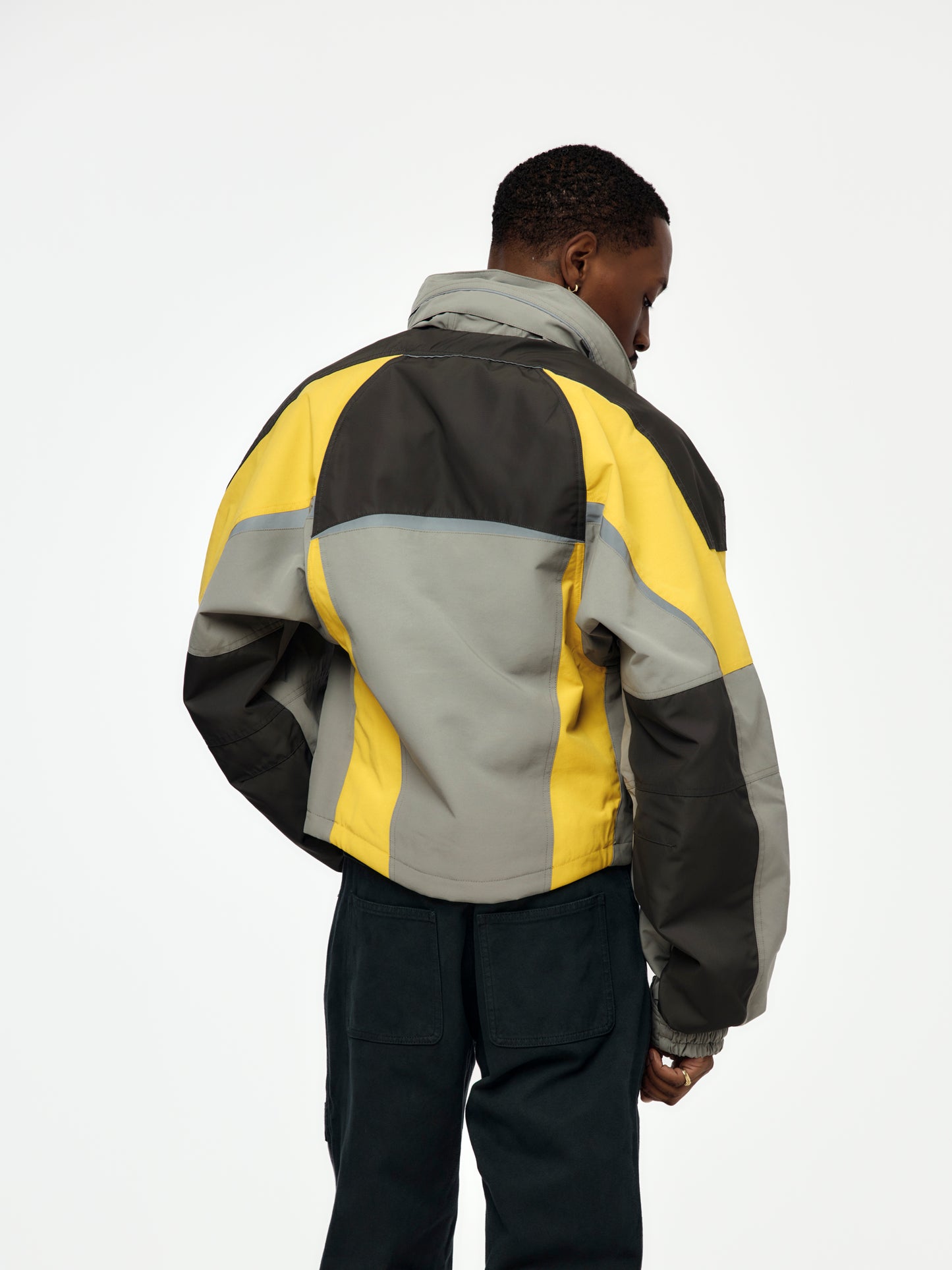 Shrunken Sports Jacket (Grey-Yellow)