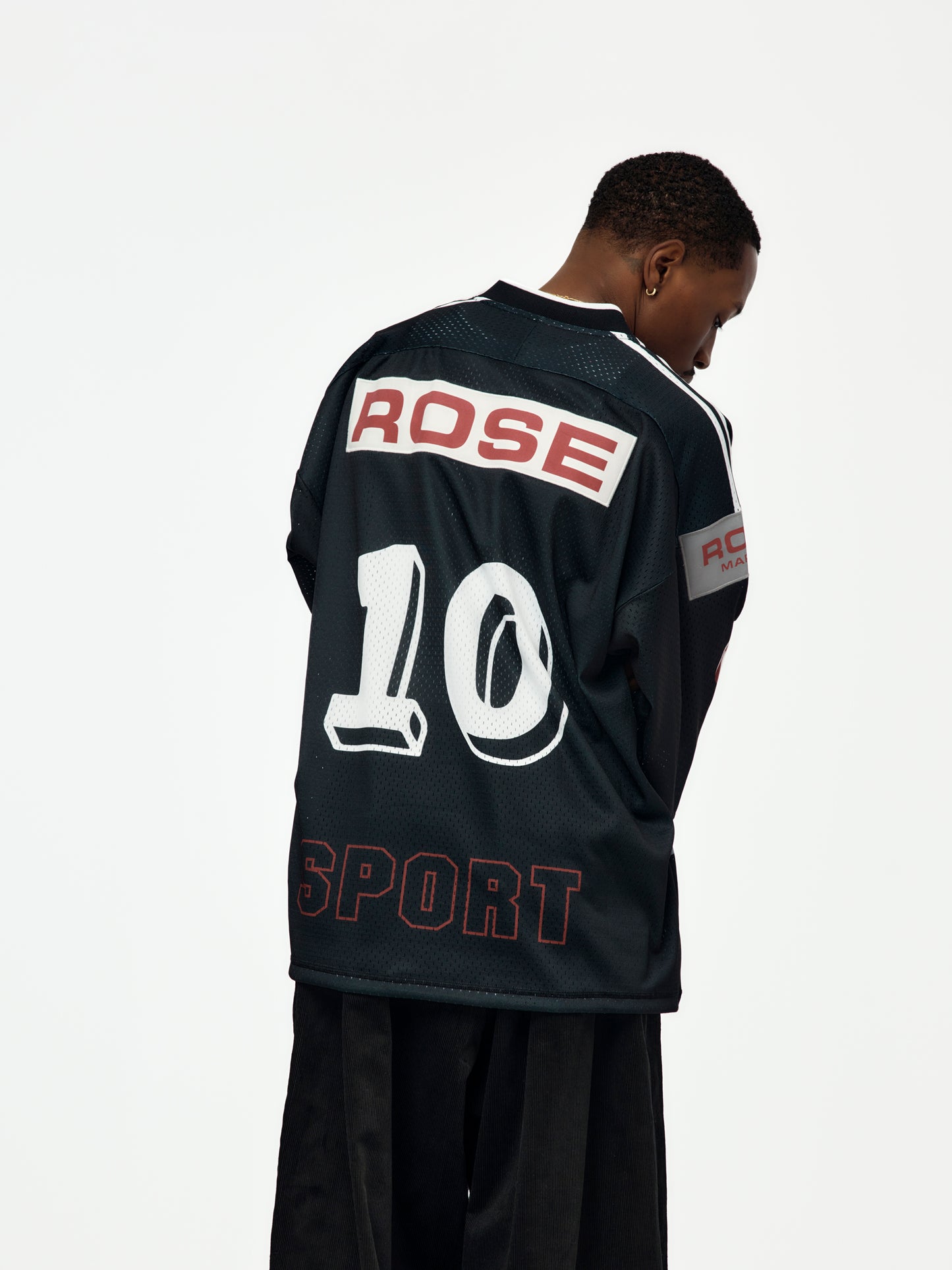 Oversized Hockey Top (Black And Grey)