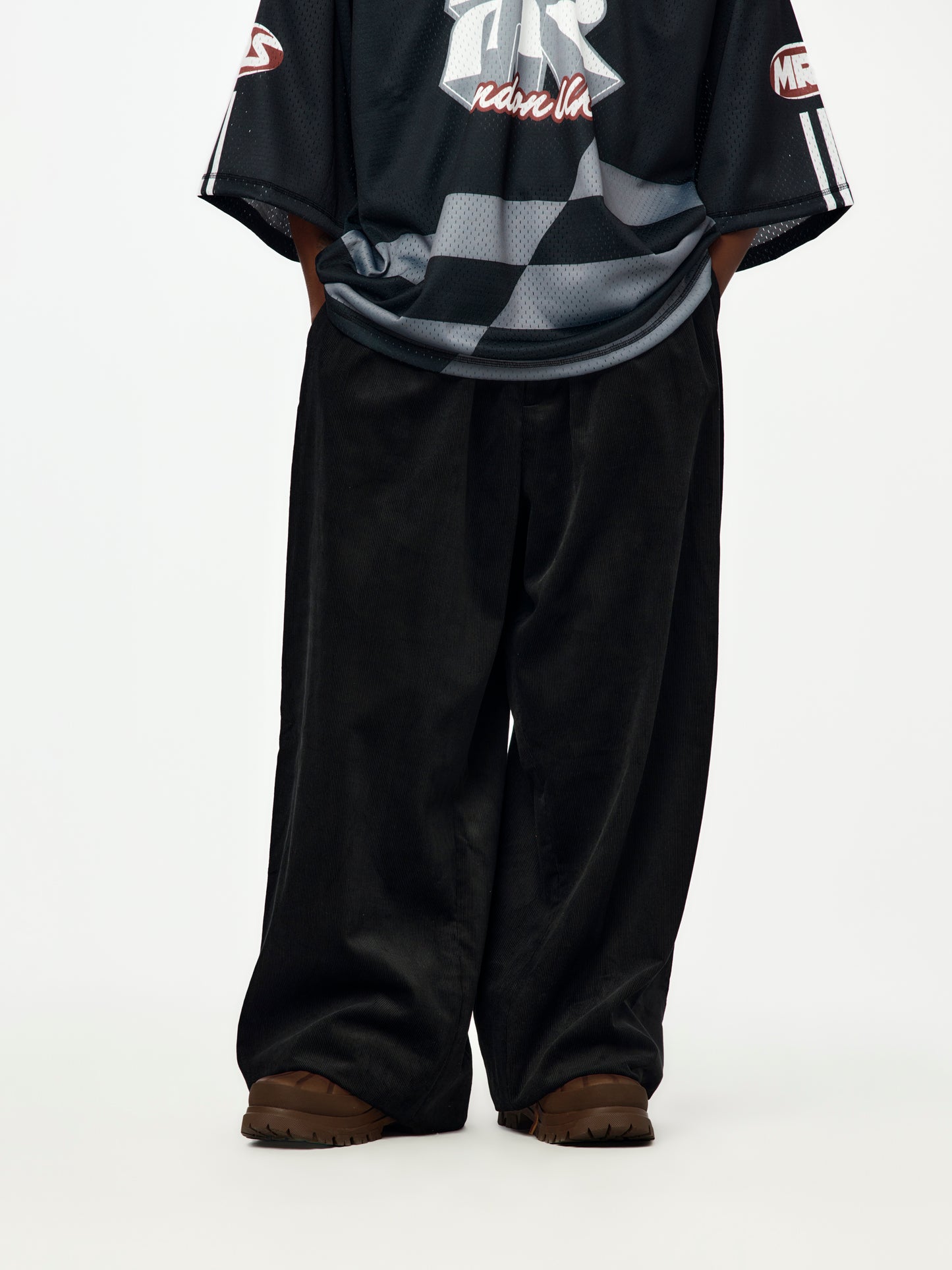 Extreme Wide Leg Tailored Trouser (Black)