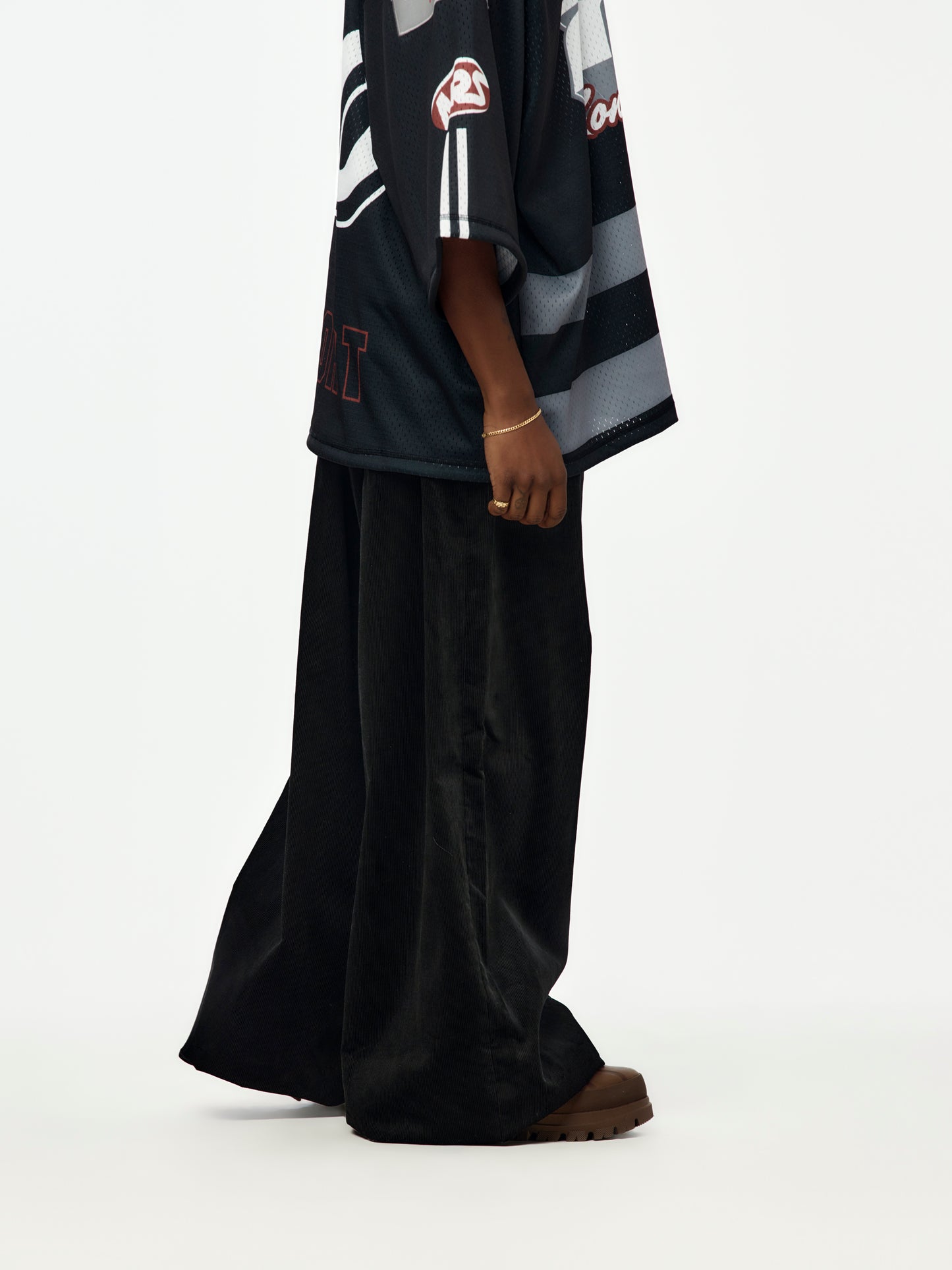 Extreme Wide Leg Tailored Trouser (Black)