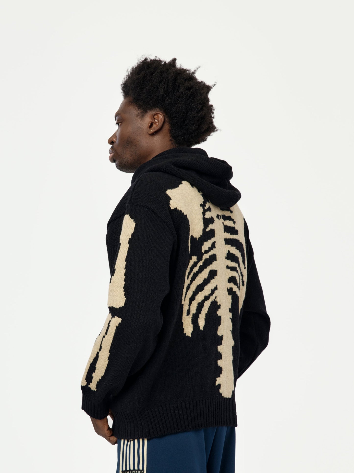 5G Wool BONE Hood Sweater (Black)