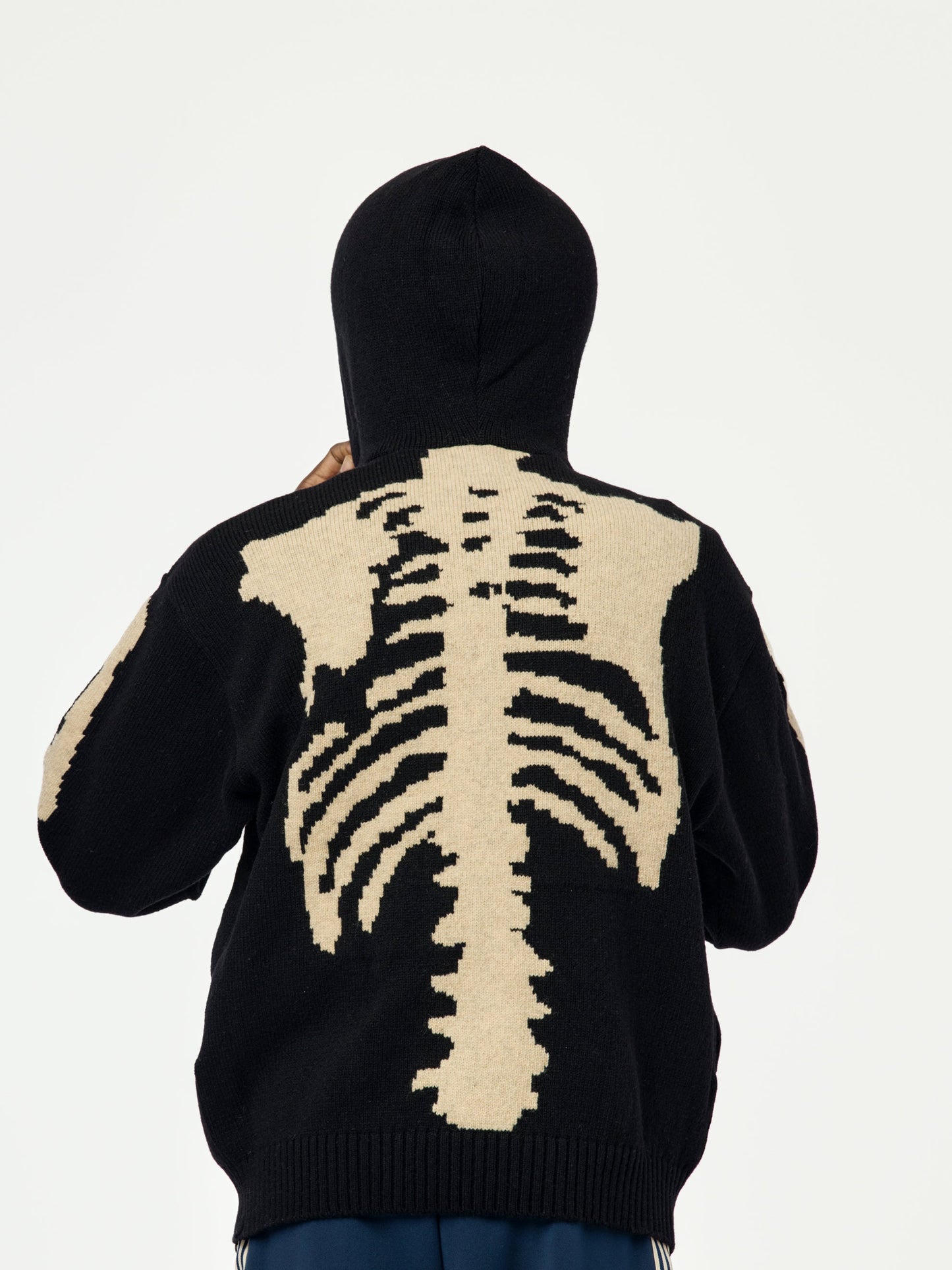 5G Wool BONE Hood Sweater (Black)