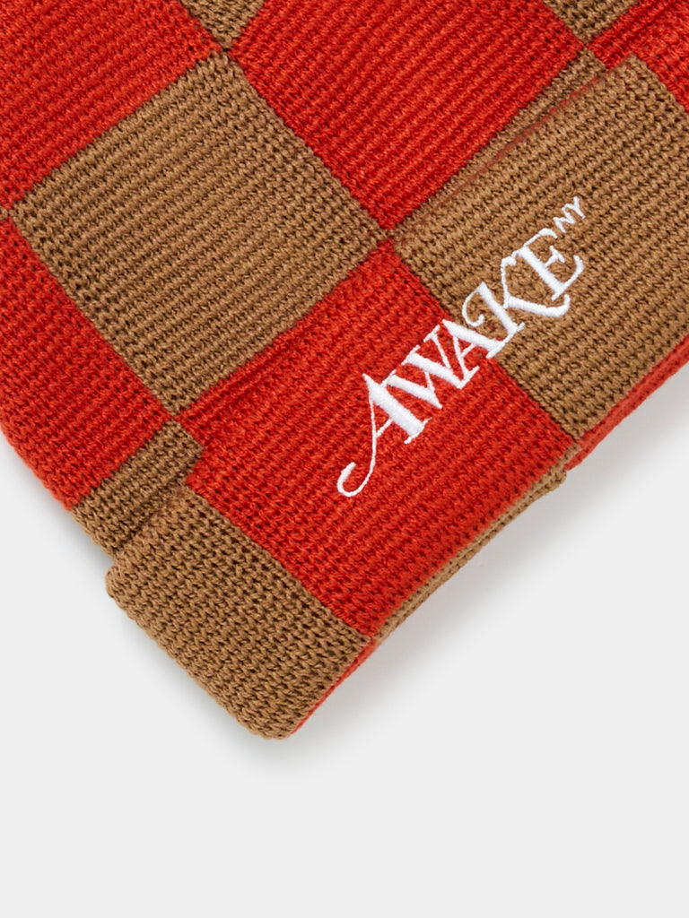 Buy Awake Ny CHECKERBOARD BEANIE (BEIGE MULTI) Online at UNION LOS