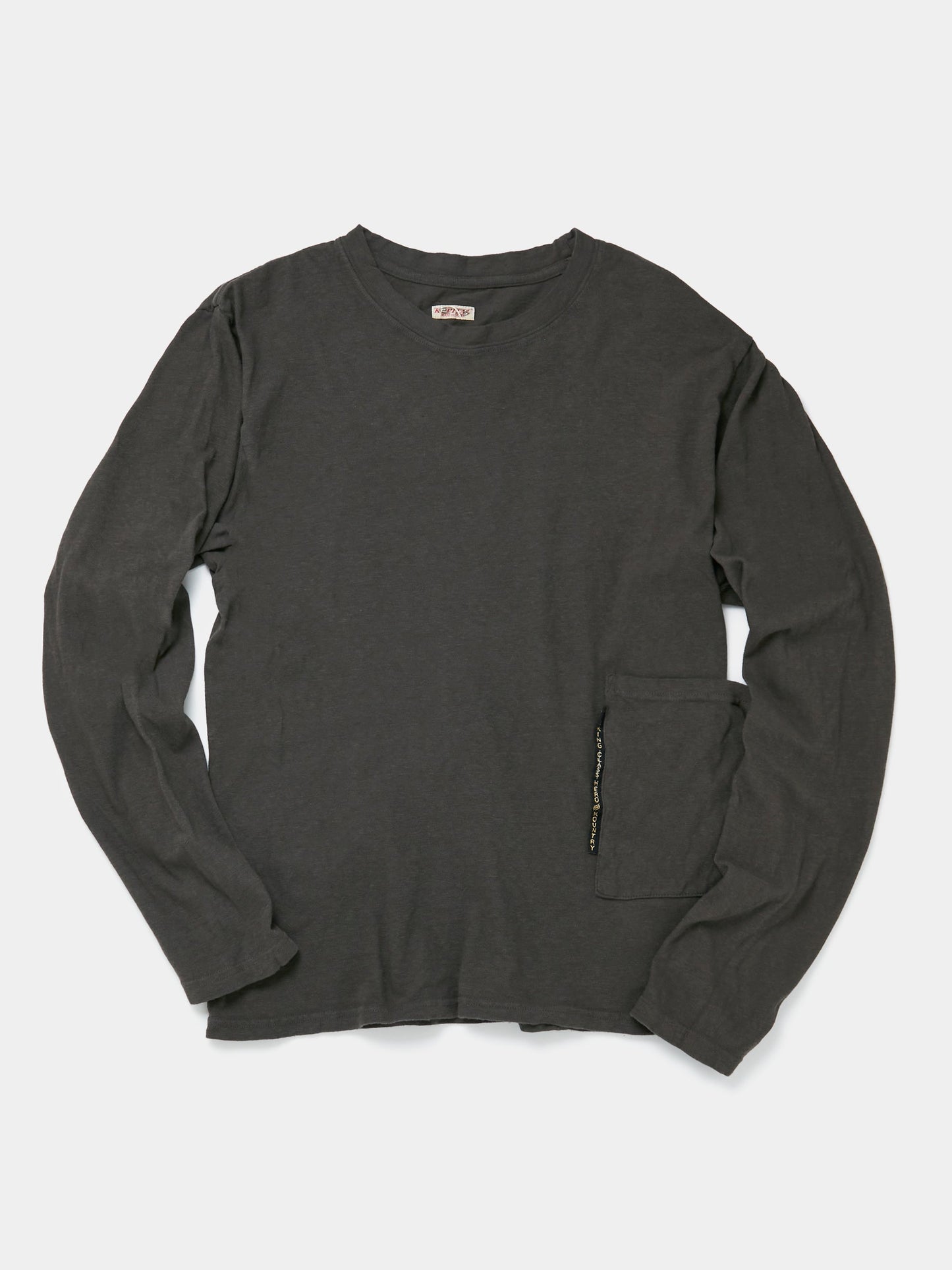 Gauze Biscuit L/S Tee (Ink Black)