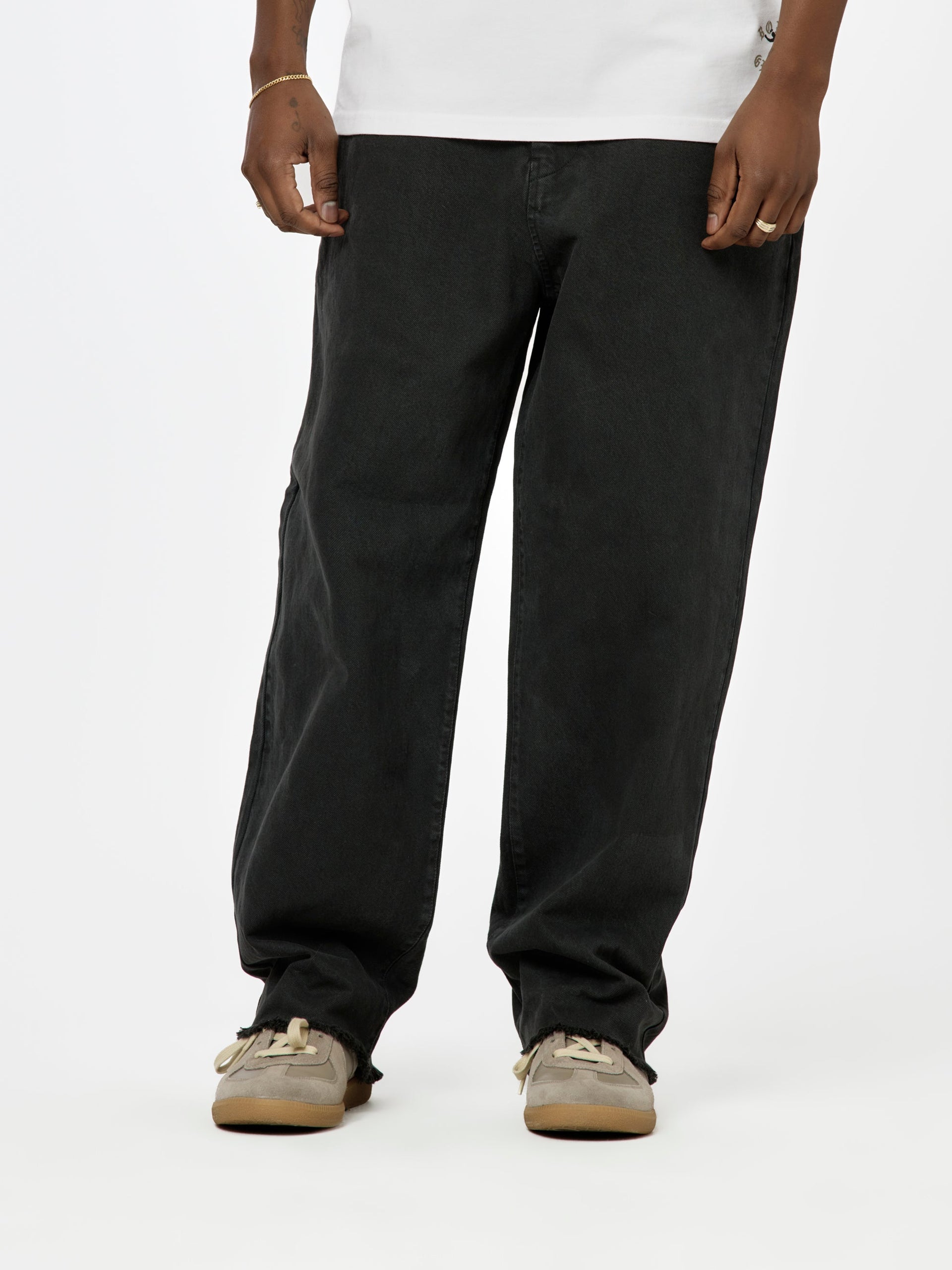 Born x Raised BXR + UNION CUT-OFF WORK PANTS (Black) - UNION LOS 