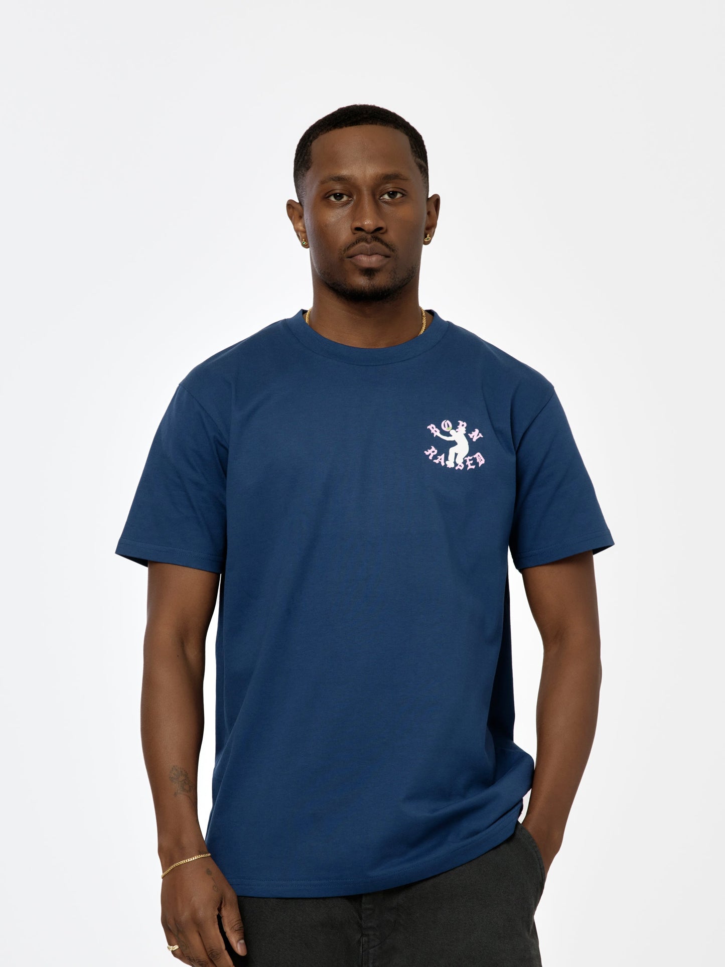 Born x Raised BXR + UNION ROCKER FRONTMAN TEE (Cobalt) - UNION LOS 