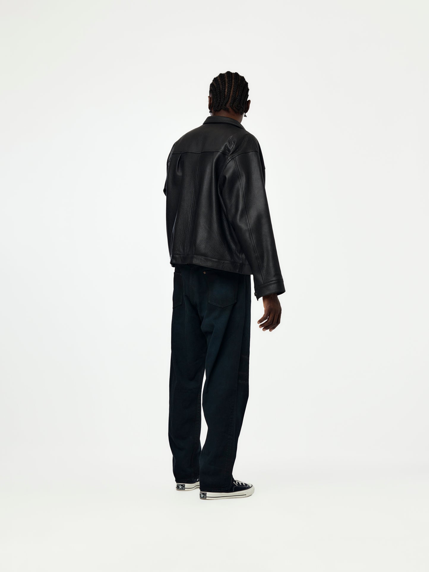 A.PRESSE x Union 1st Type Leather Jacket (Black)