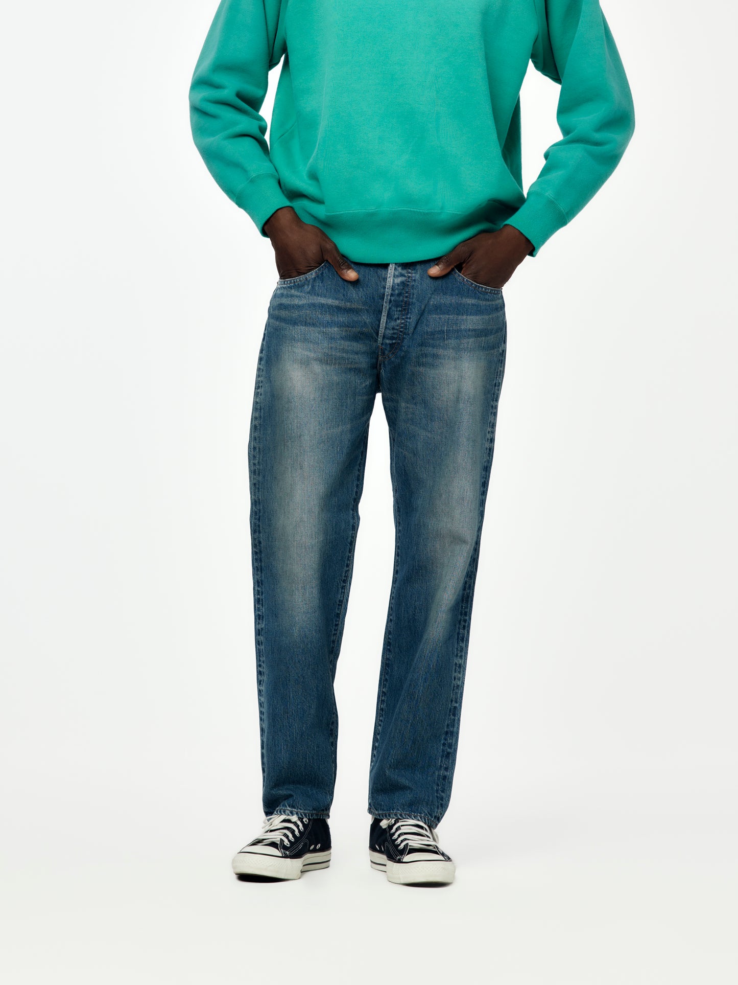 No.22 Washed Wide Denim Pants (INDG 1) SIS