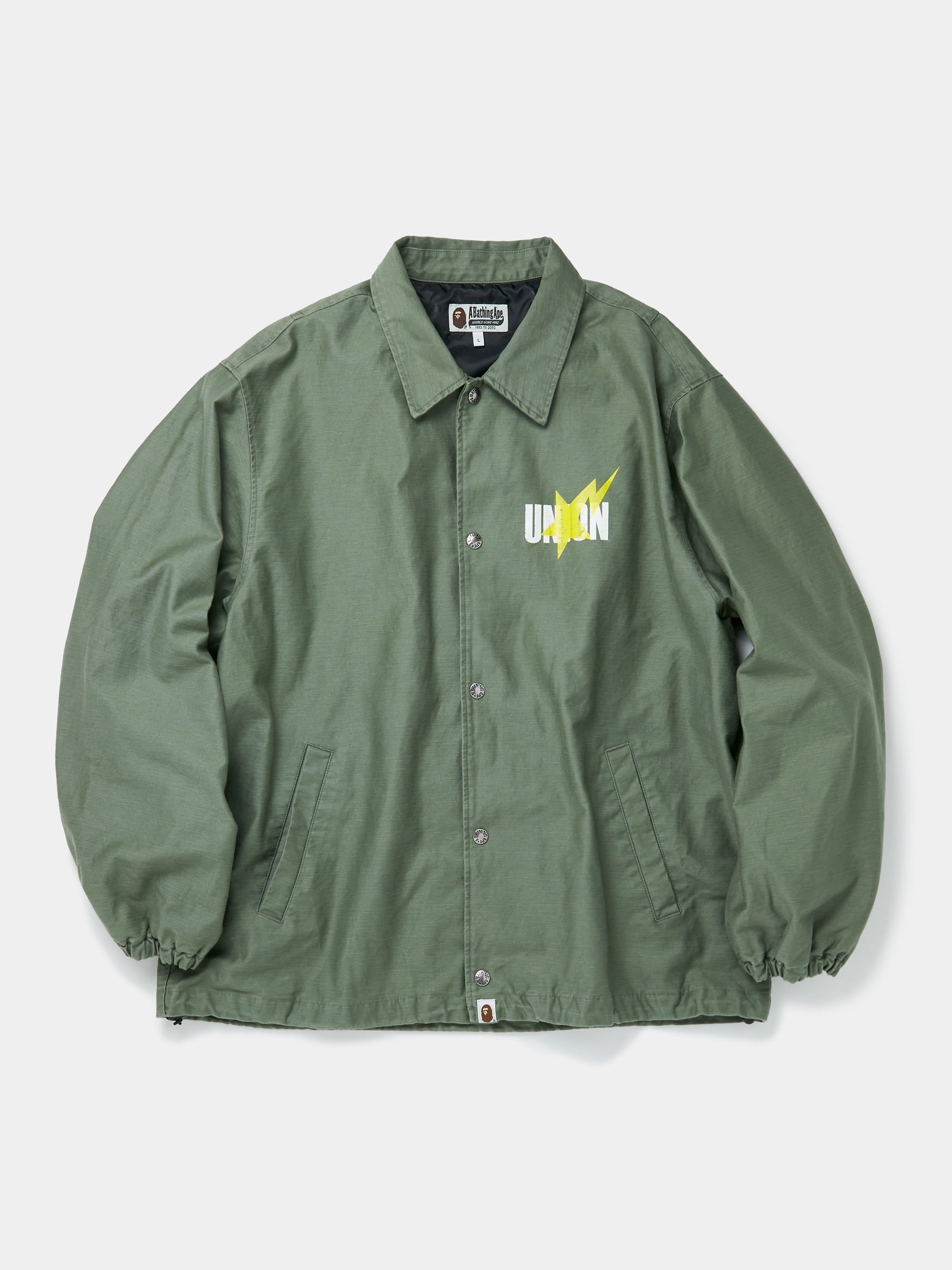 BAPE x UNION Coaches Jacket (Olive Drab)