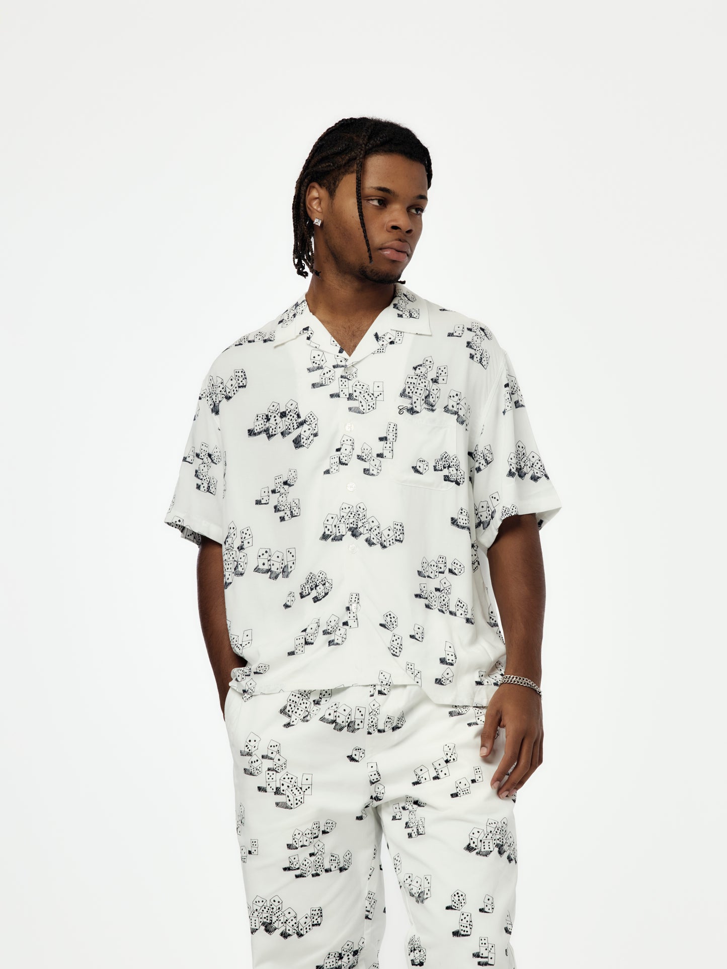 Casinola x Jonas Wood Made By Stussy Beach Shirt (White)