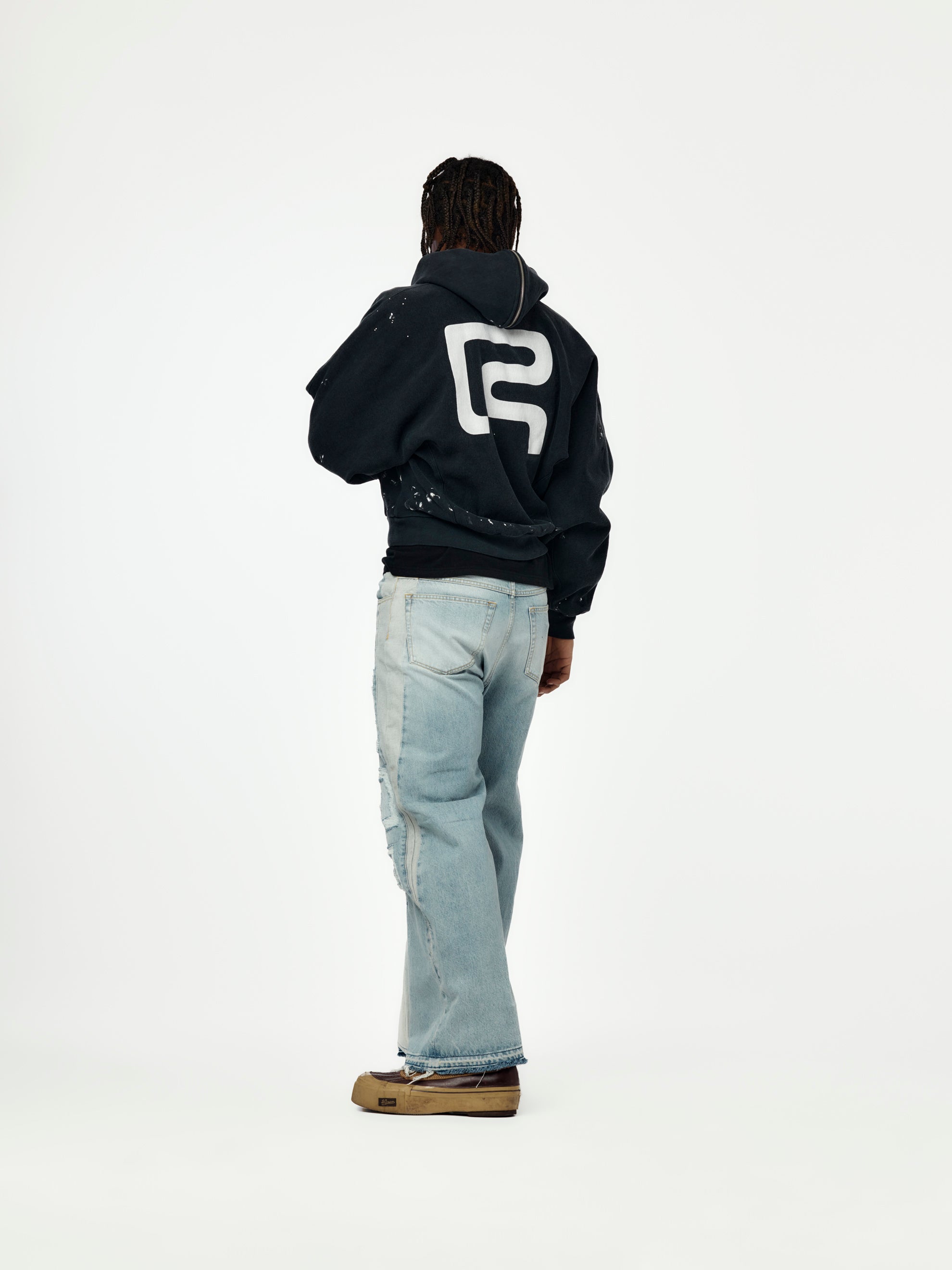 RRR123 Radical Paper Rose Zip Hoodie (Mechanic Black) - UNION LOS