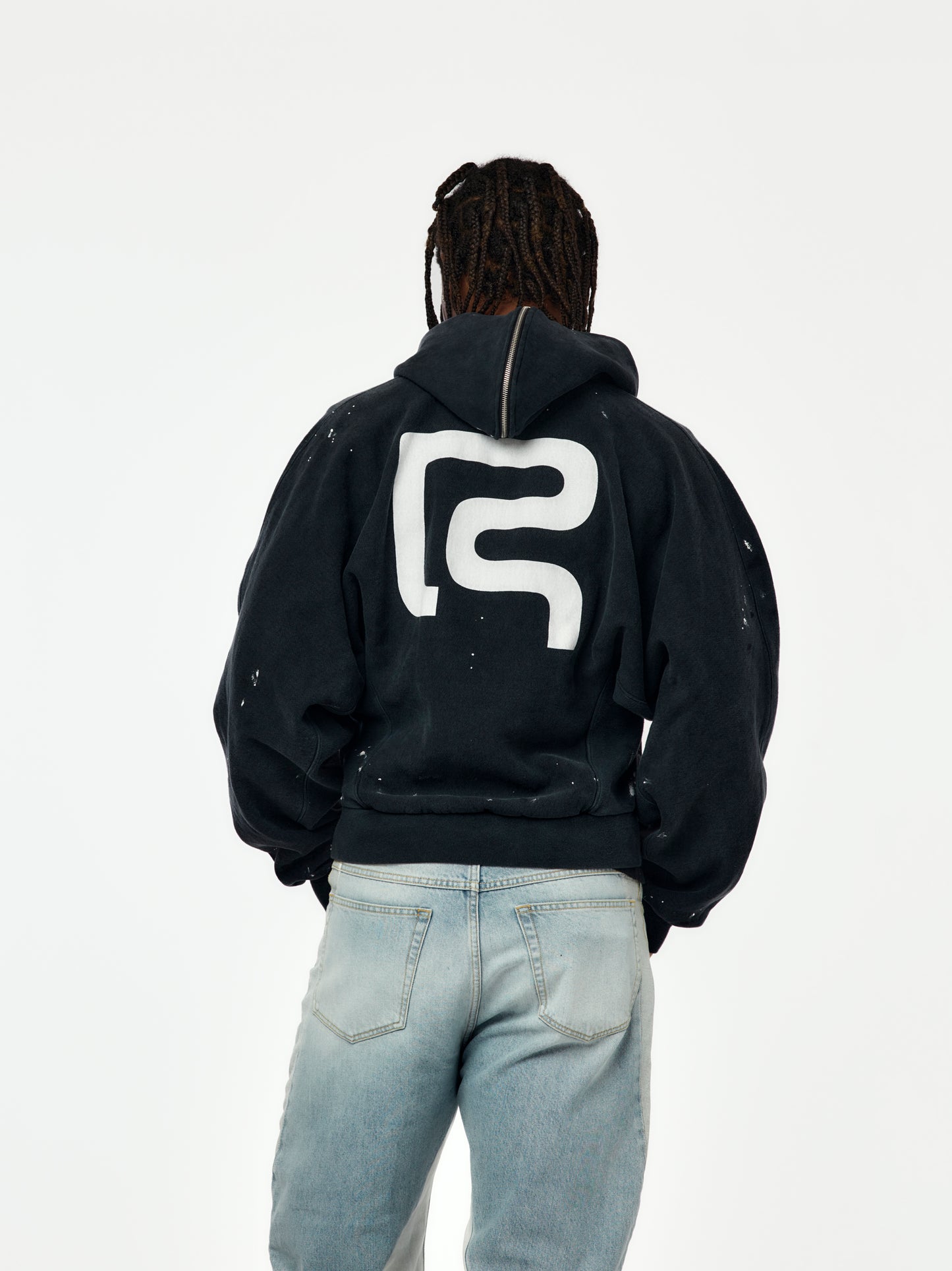 Radical Paper Rose Zip Hoodie (Mechanic Black)