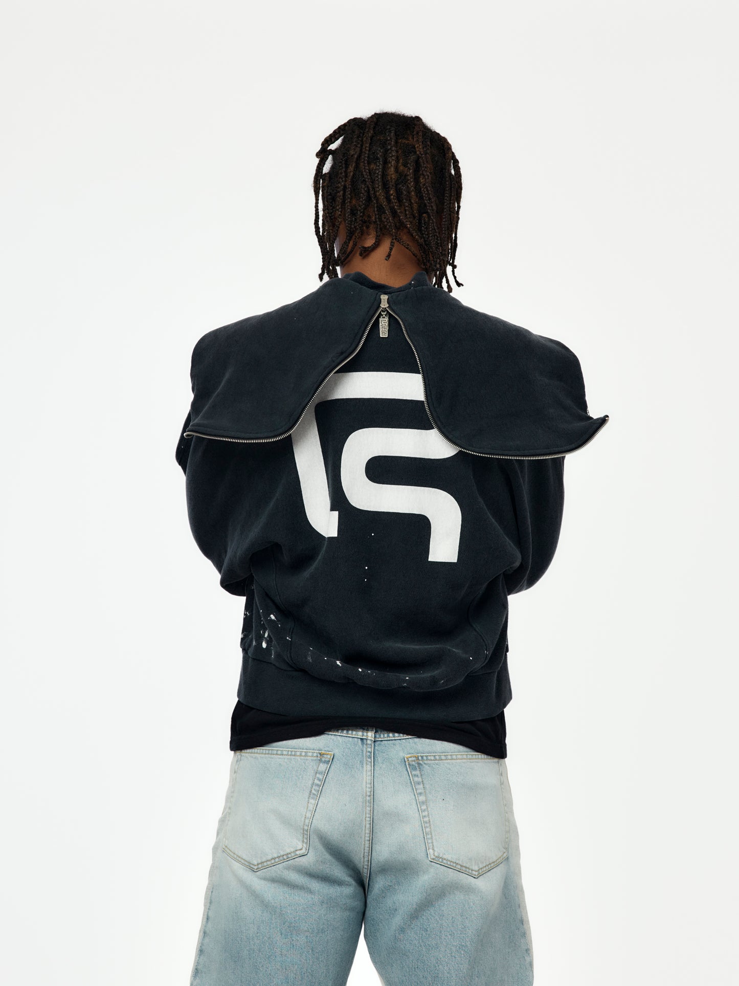 Radical Paper Rose Zip Hoodie (Mechanic Black)