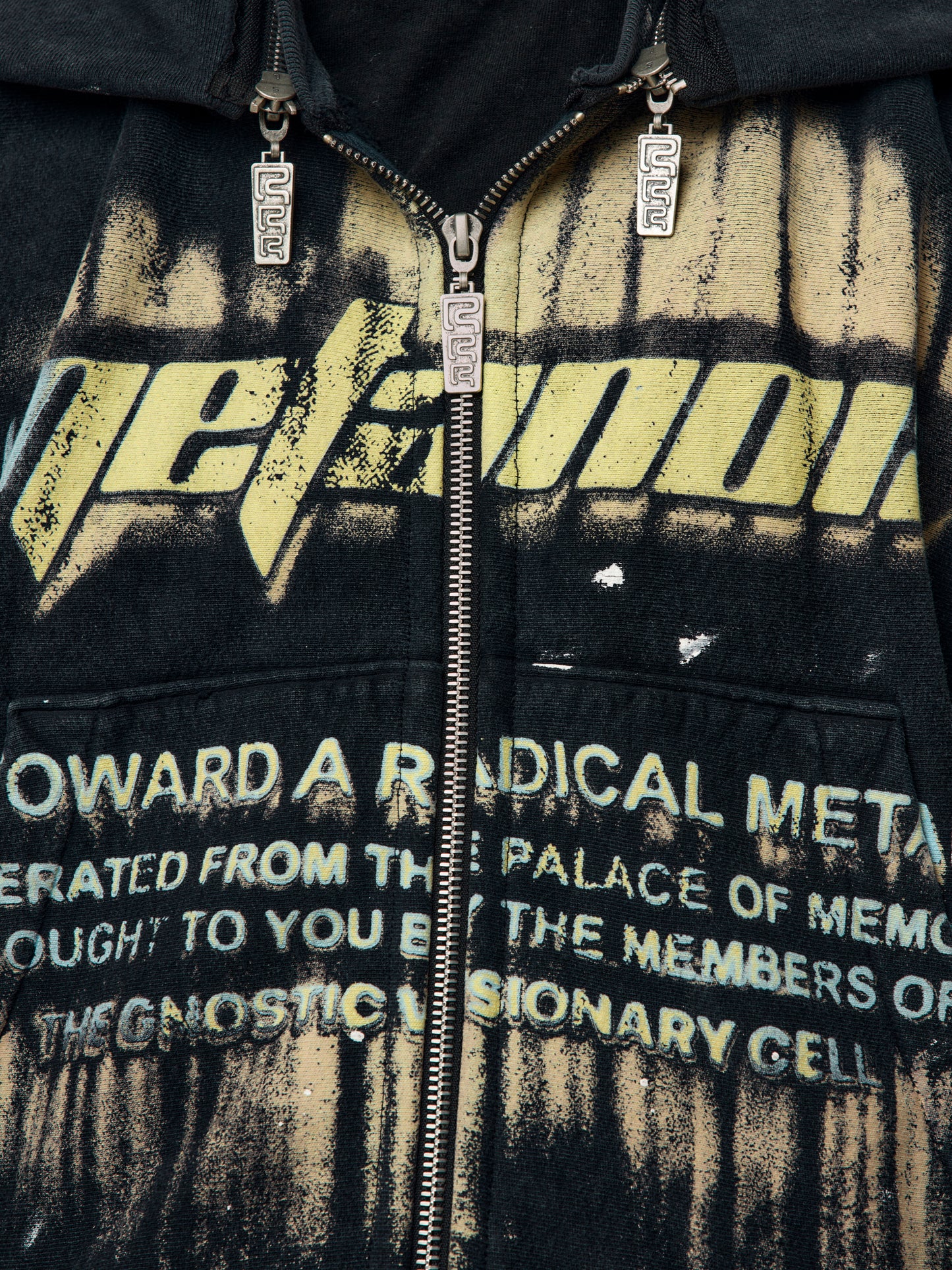 Radical Paper Rose Zip Hoodie (Mechanic Black)