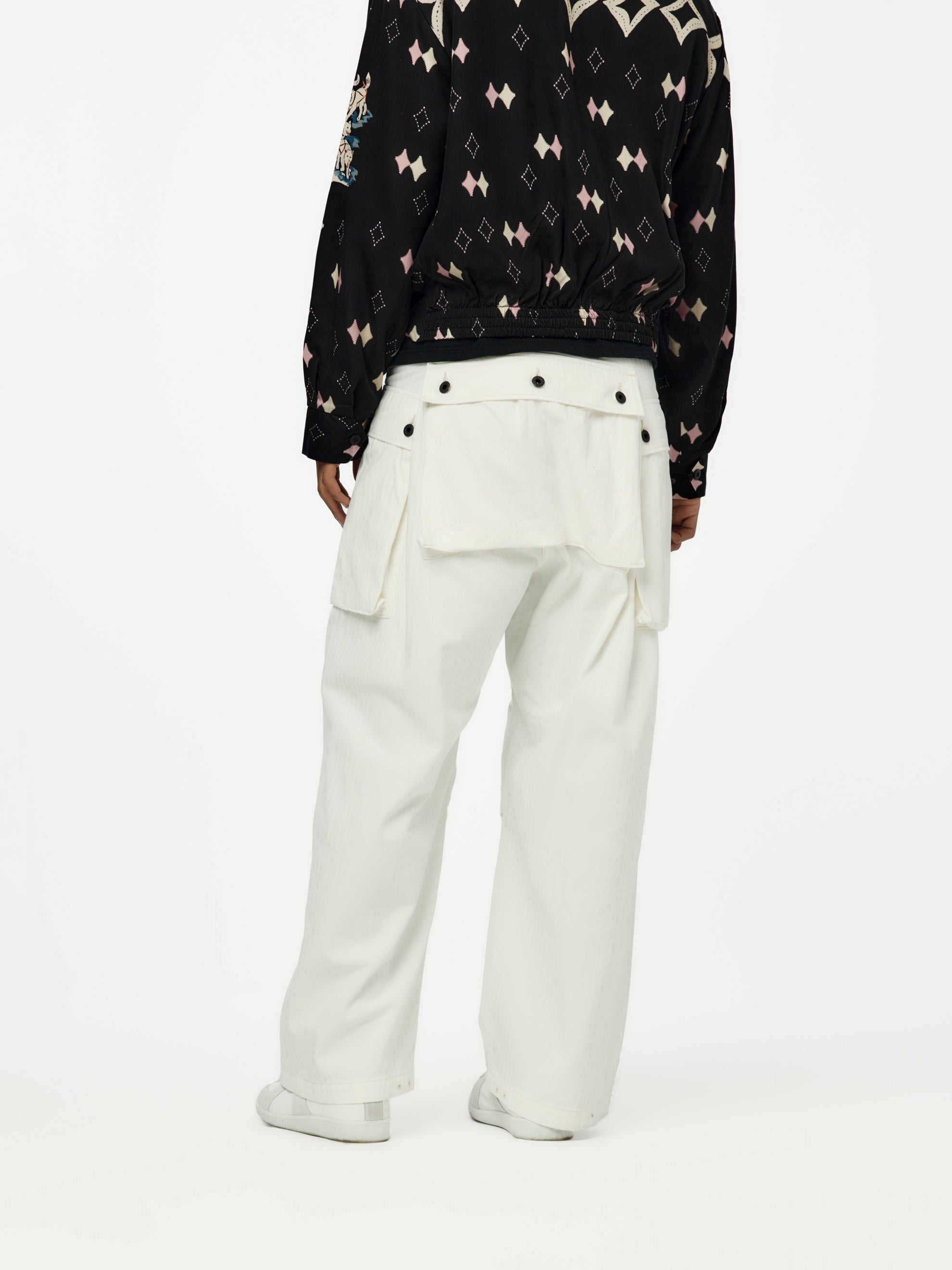 Kapital Herringbone JUMBO MONKEY Pants (White) - UNION LOS ANGELES