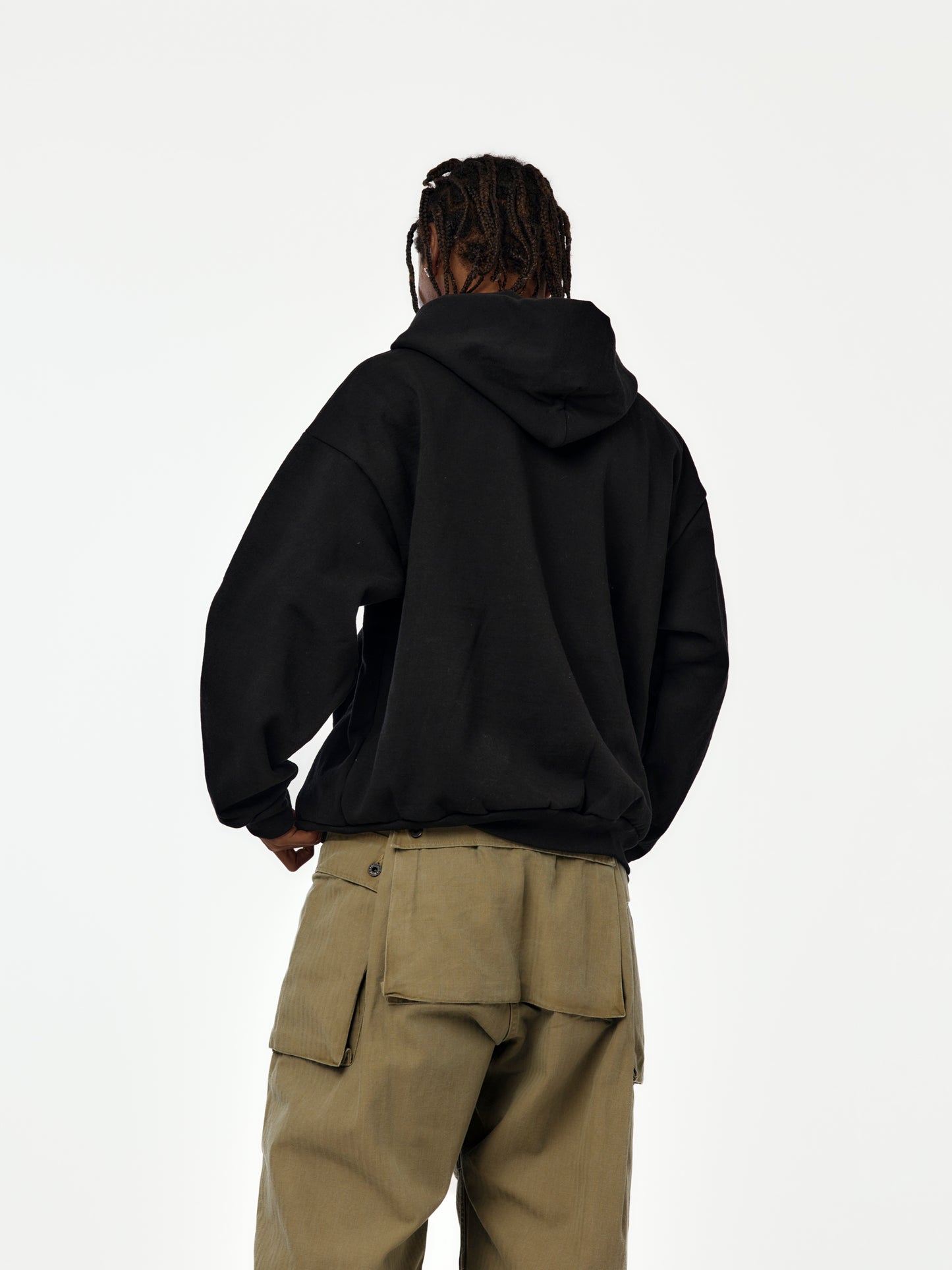 UNWAVERING FLAG ZIP HOODIE (BLACK)