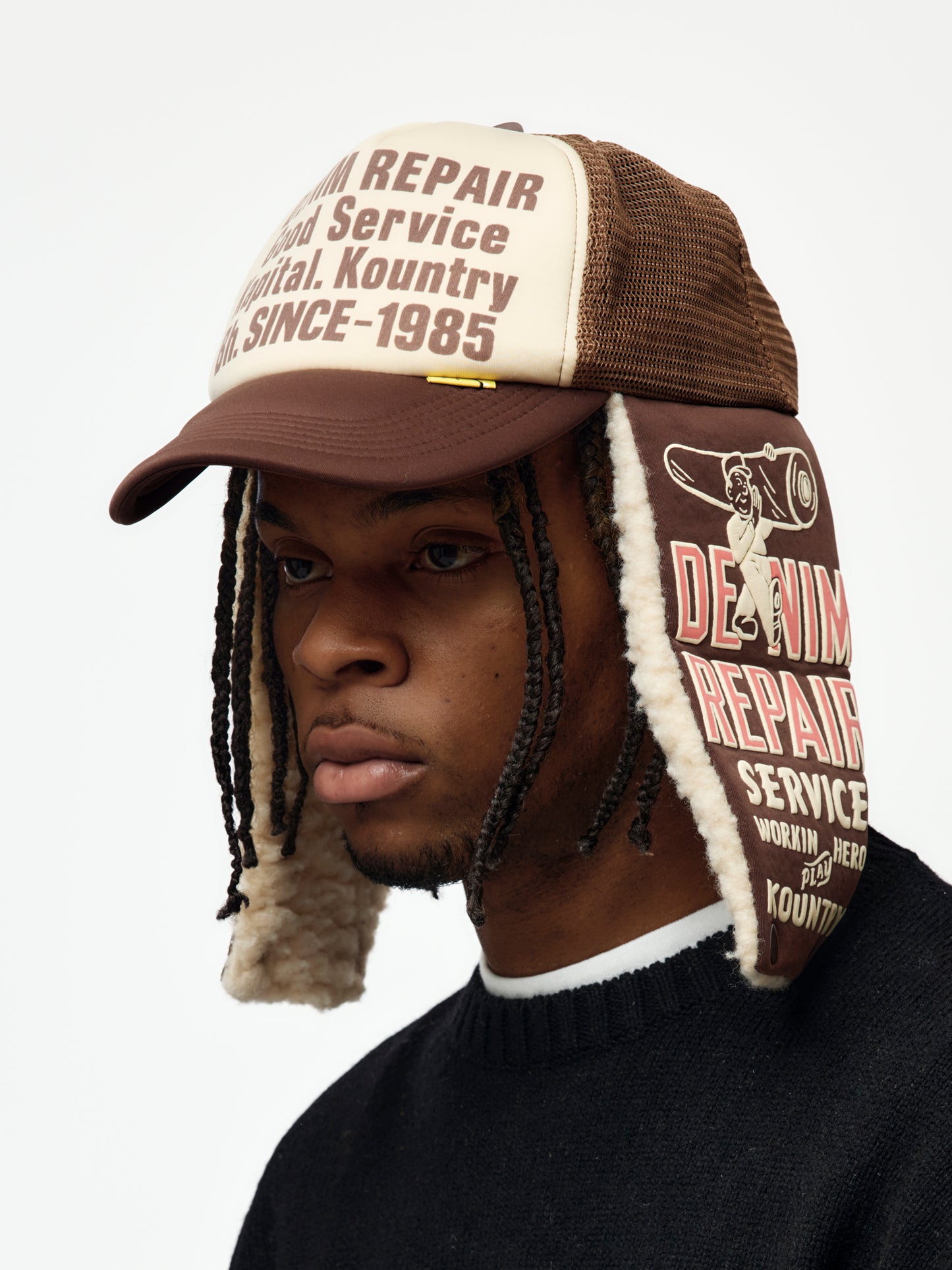 DENIM REPAIR SERVICE LUMBER Trucker Cap