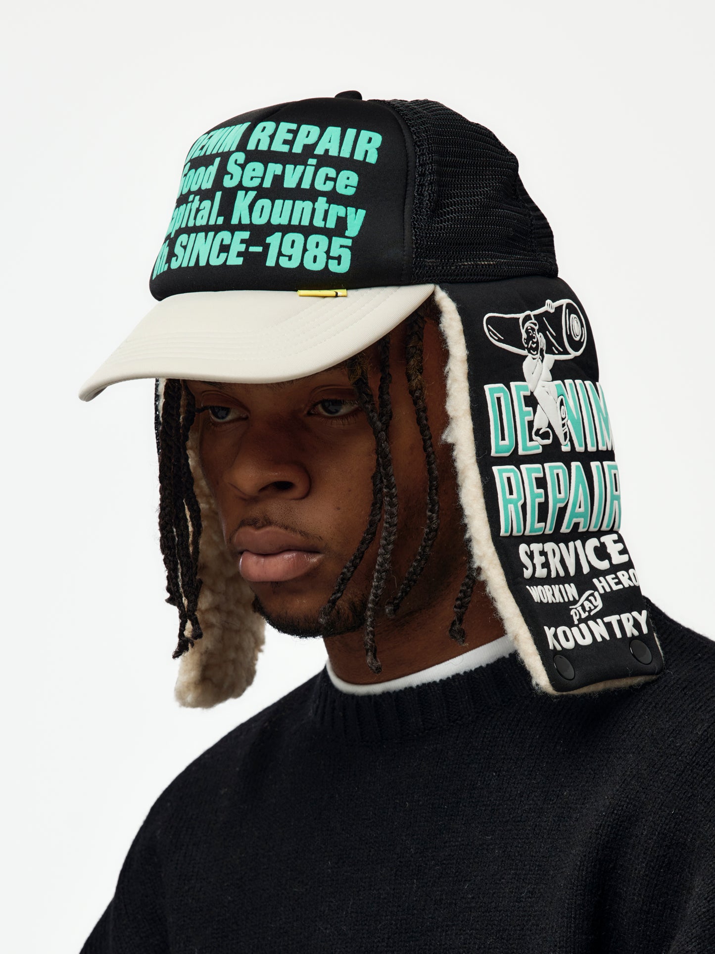 DENIM REPAIR SERVICE LUMBER Trucker Cap