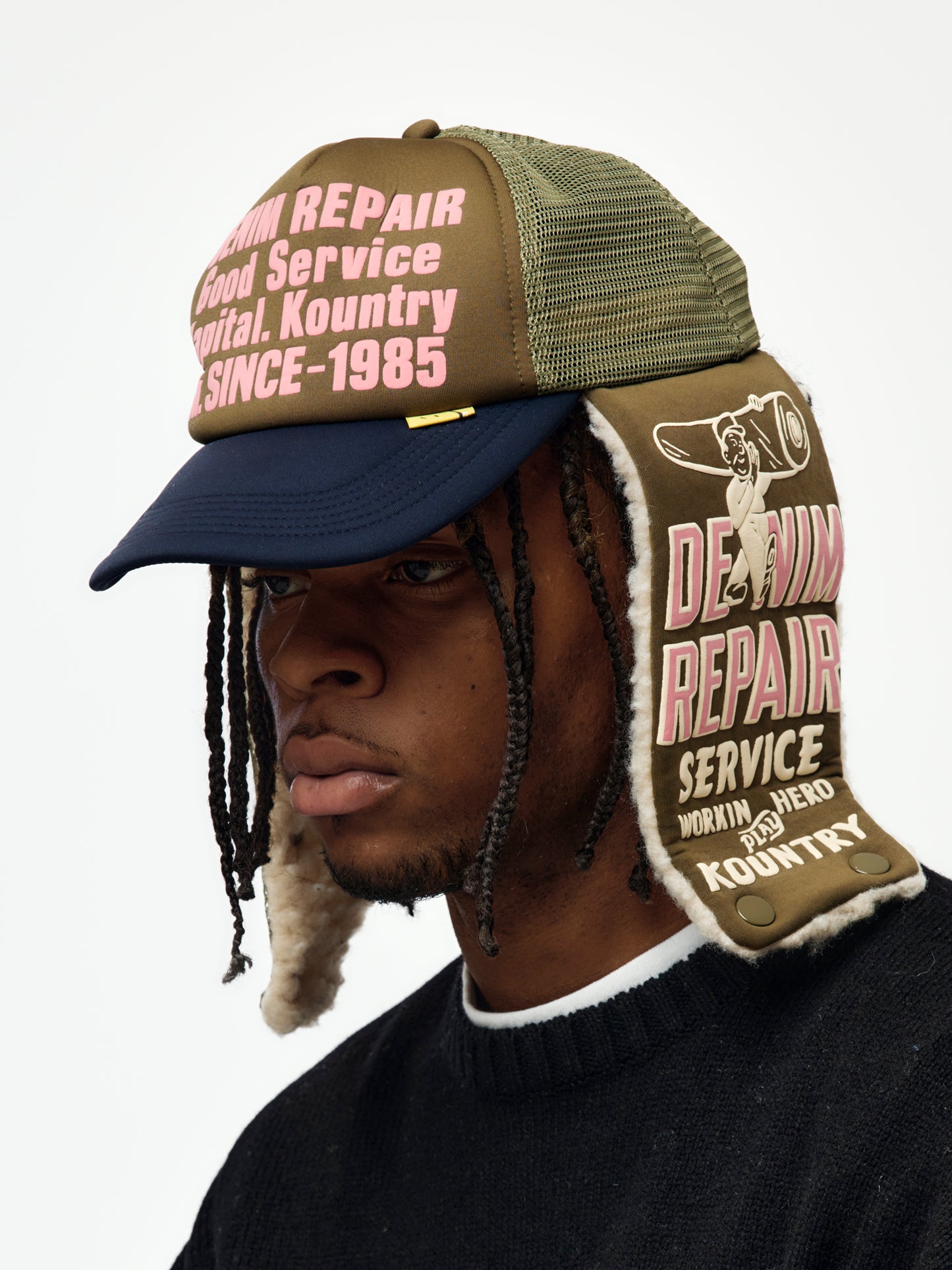 DENIM REPAIR SERVICE LUMBER Trucker Cap