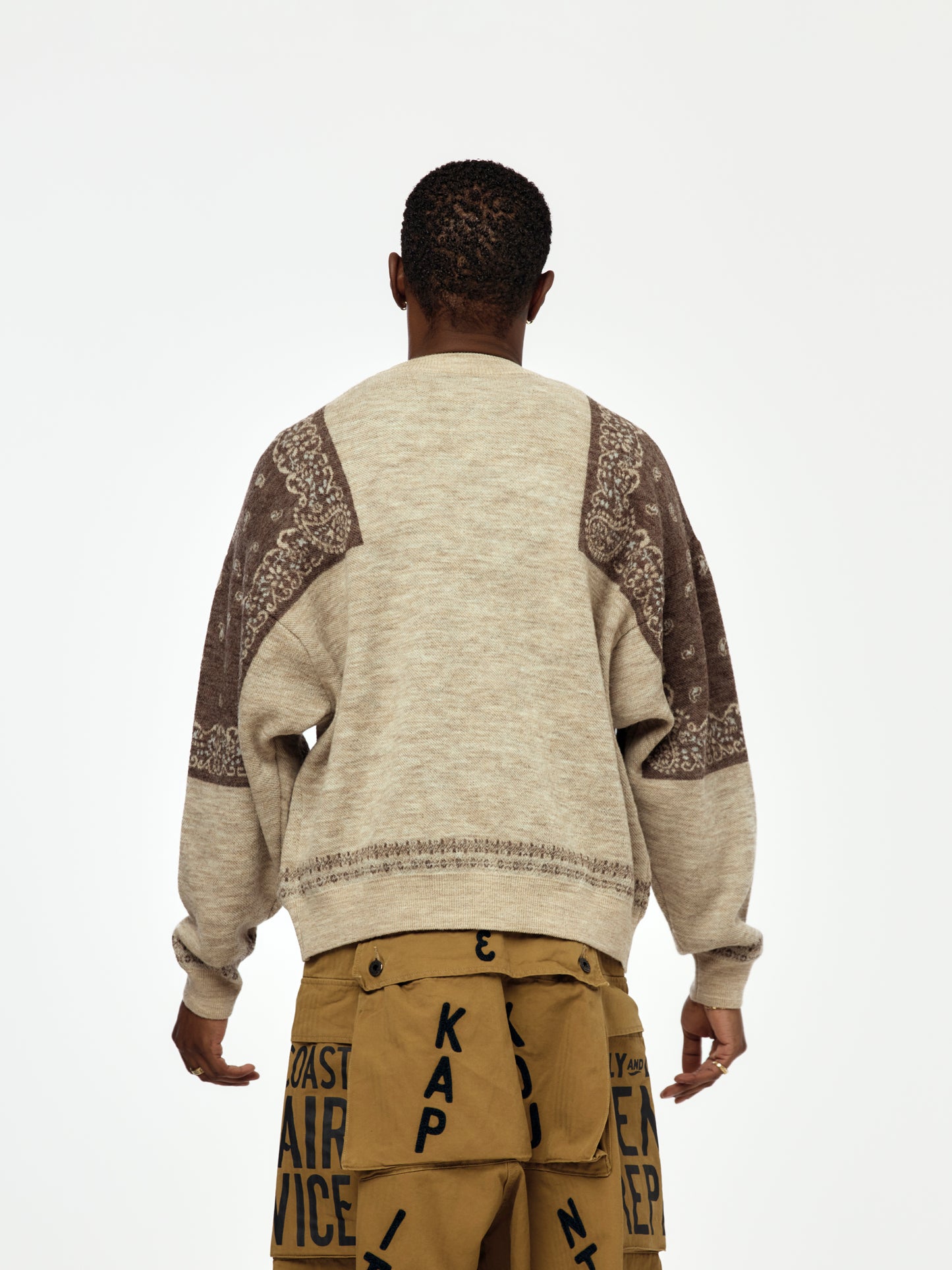 12G Wool Bandana Crew Sweater