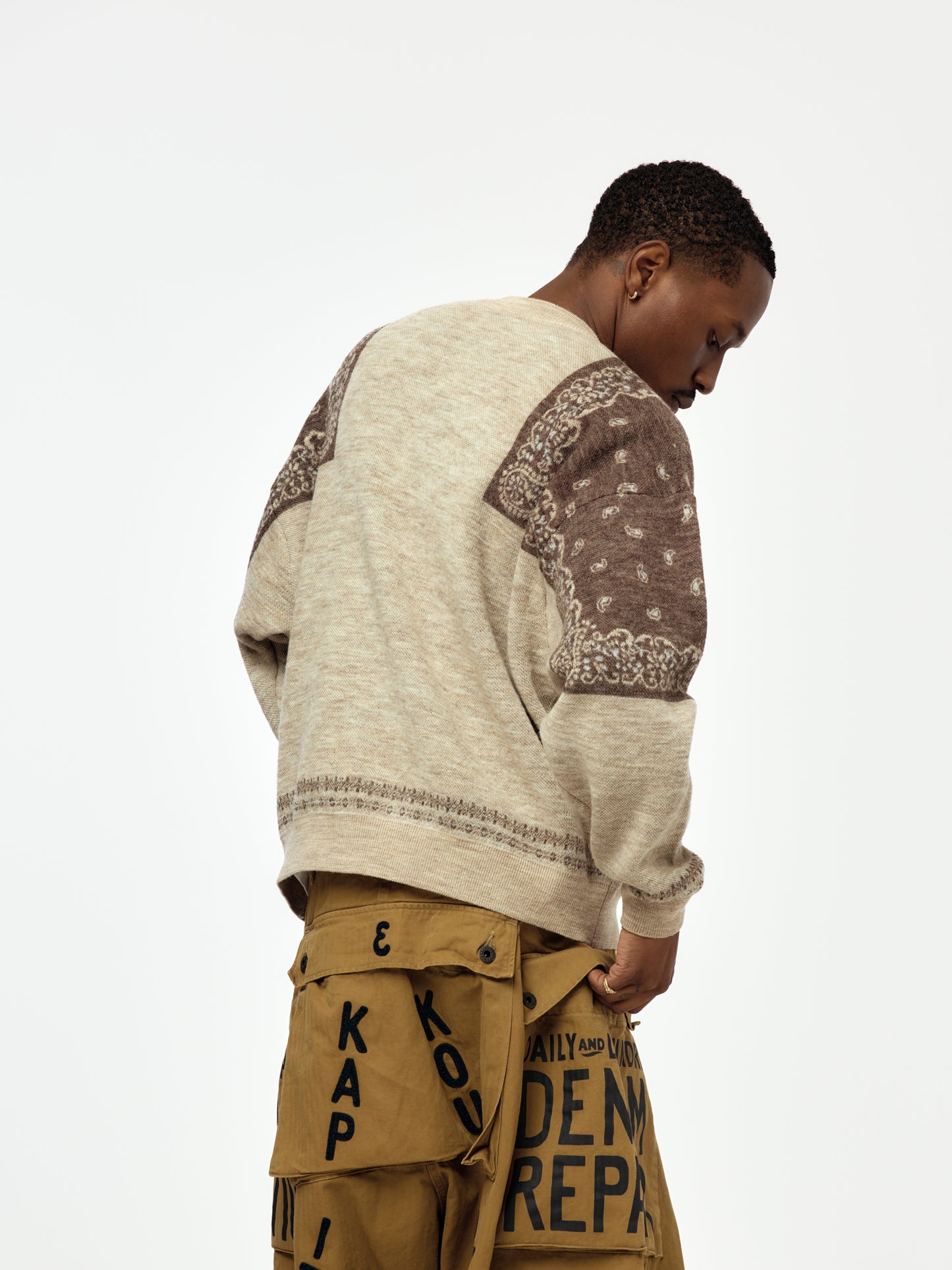 12G Wool Bandana Crew Sweater