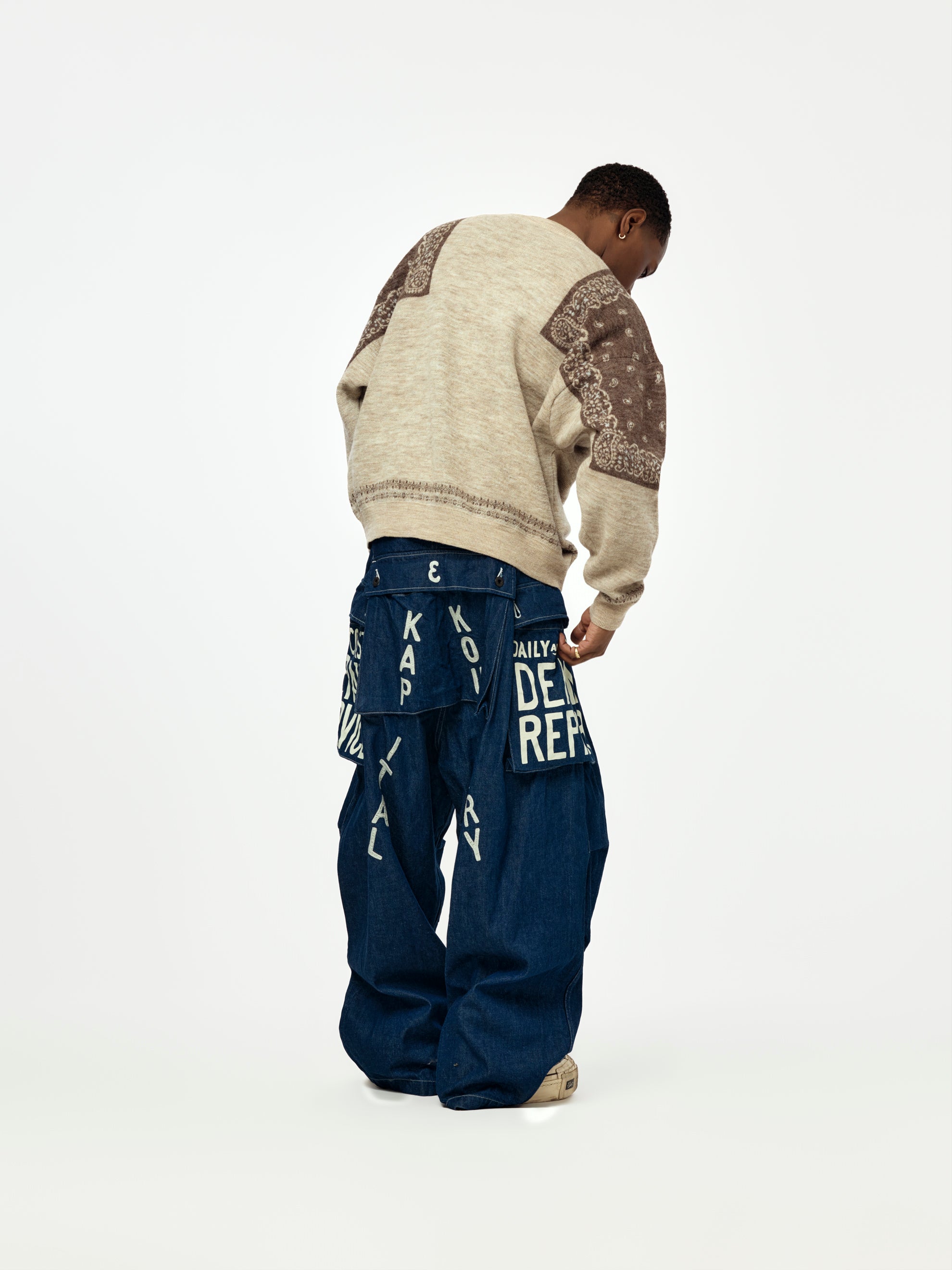 Kapital 11.5oz Denim JUMBO MONKEY Pants (FACTORY-REPAIR