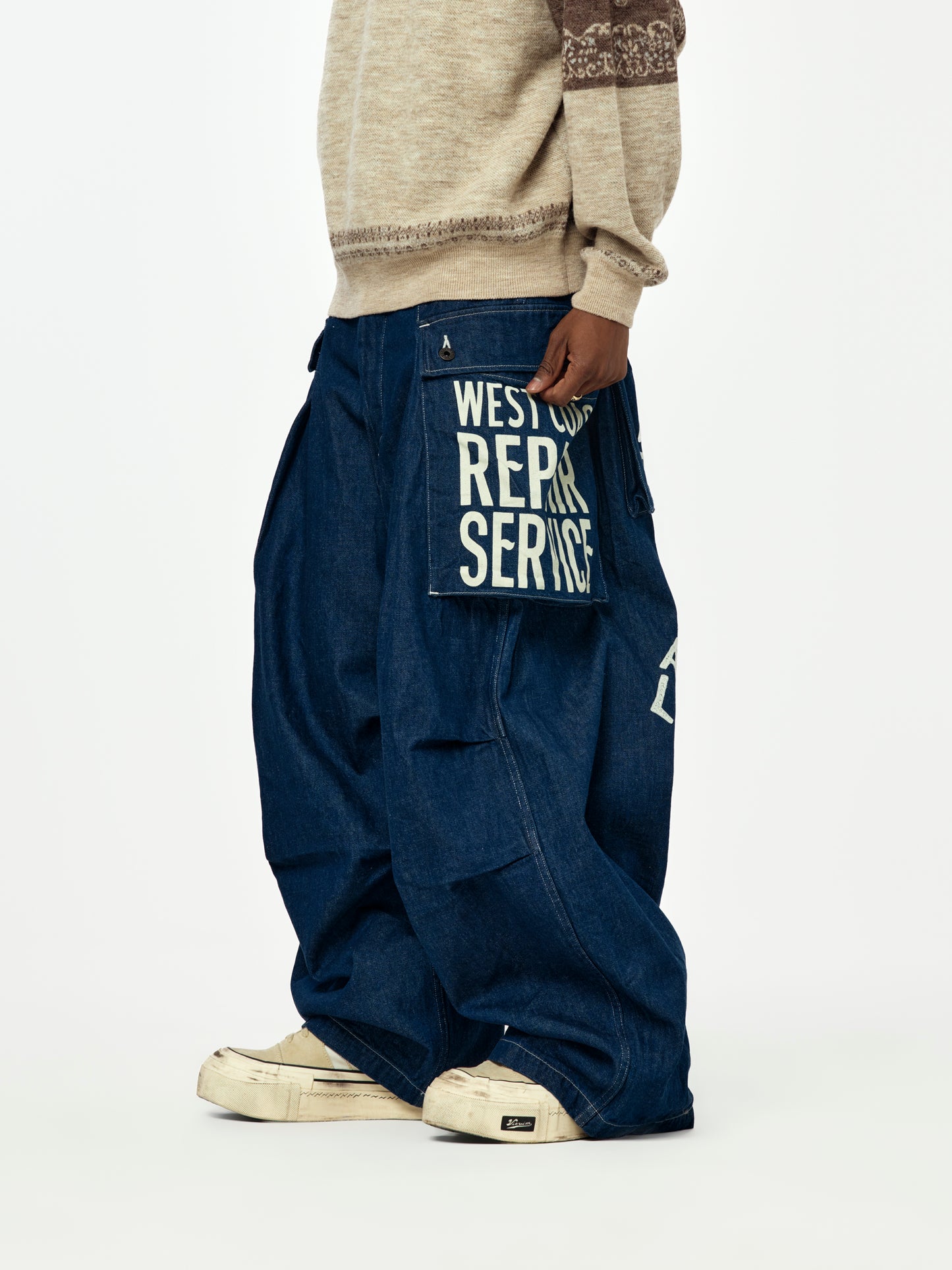 11.5oz Denim JUMBO MONKEY Pants (FACTORY-REPAIR & Embroidery)